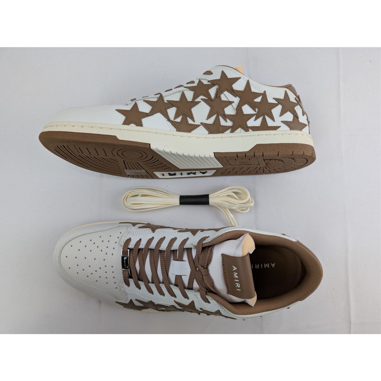Amiri o1rshd1 Stars Low top sneakers in White/Brown 47 Size US 14 / EU 47 - 2 Thumbnail