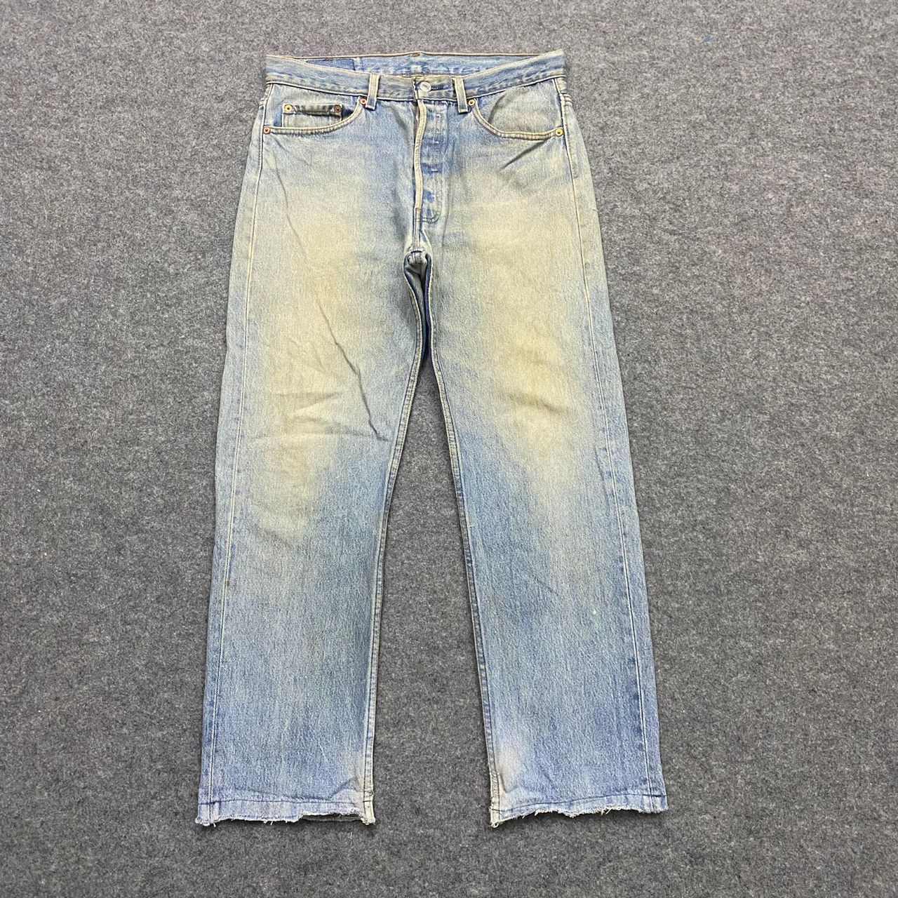 Levi's Vintage 90s Levis 501 Distressed denim Kurt Cobain Style Size US 33 - 1 Thumbnail