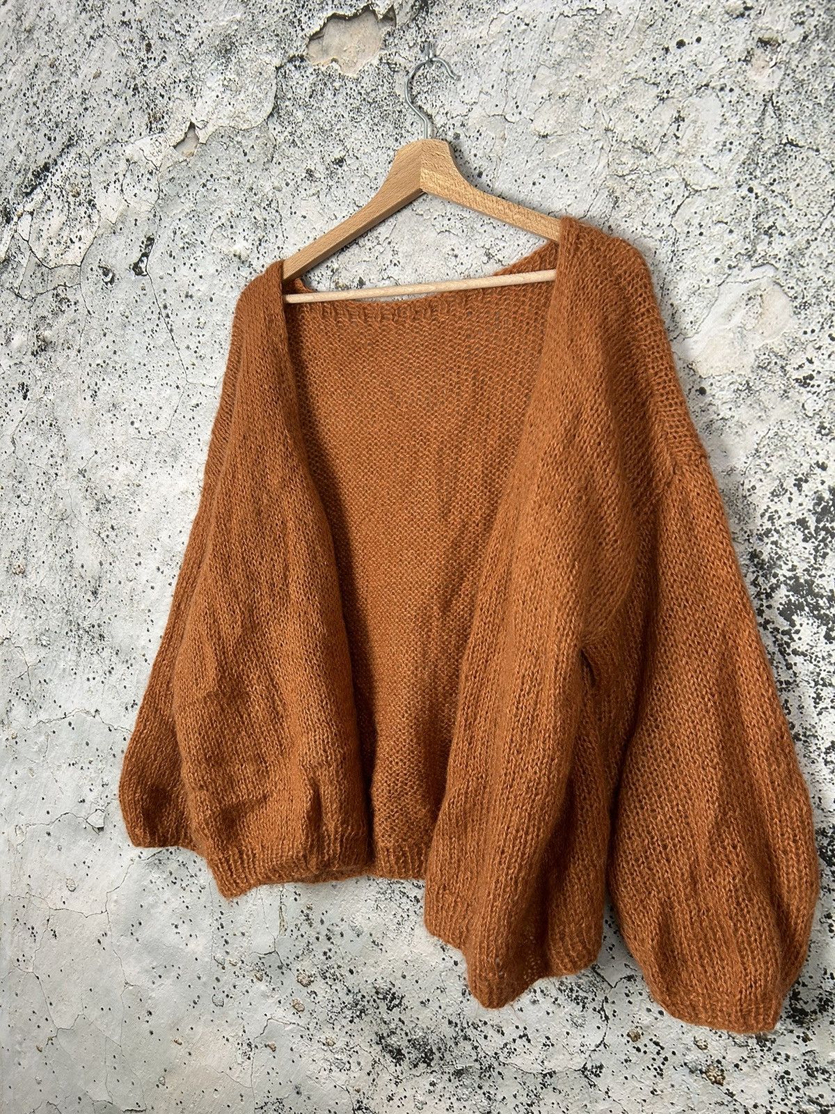 Vintage Vintage Mohair Avantgarde Cardigan Handmade Knit Sweater Size US L / EU 52-54 / 3 - 2 Thumbnail