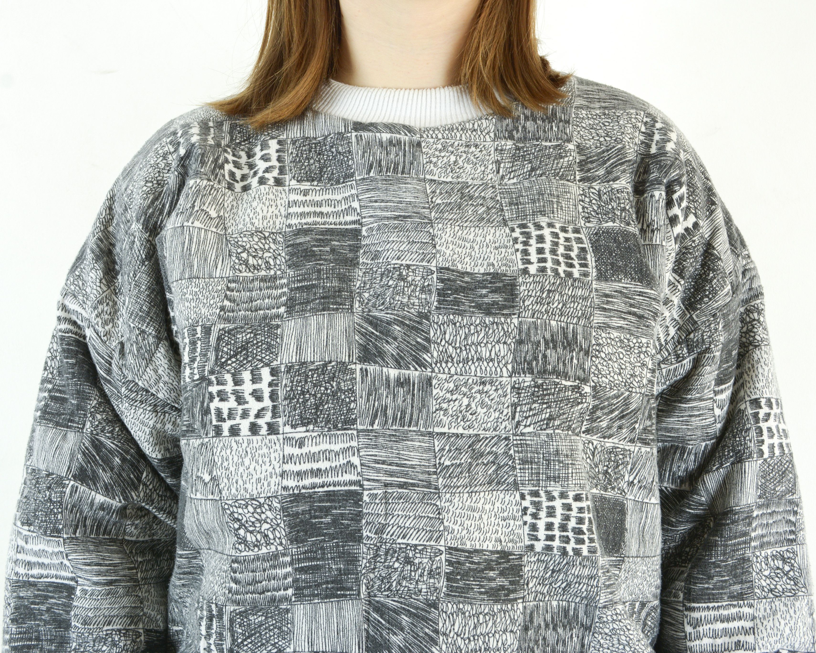 Art Comes First × Vintage Patterned Jumper Thick Sweatshirt Pullover Jacket Top Casual Size L / US 10 / IT 46 - 5 Thumbnail
