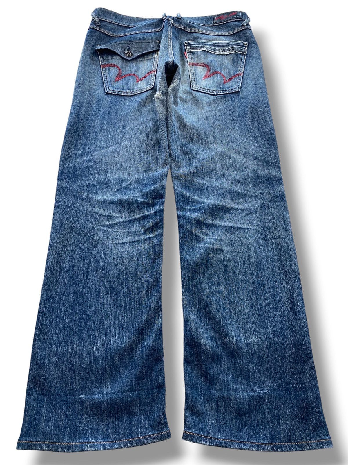 Edwin Edwin Faded Wash Whiskered Straight Leg Jeans Style Size US 36 / EU 52 - 3 Thumbnail