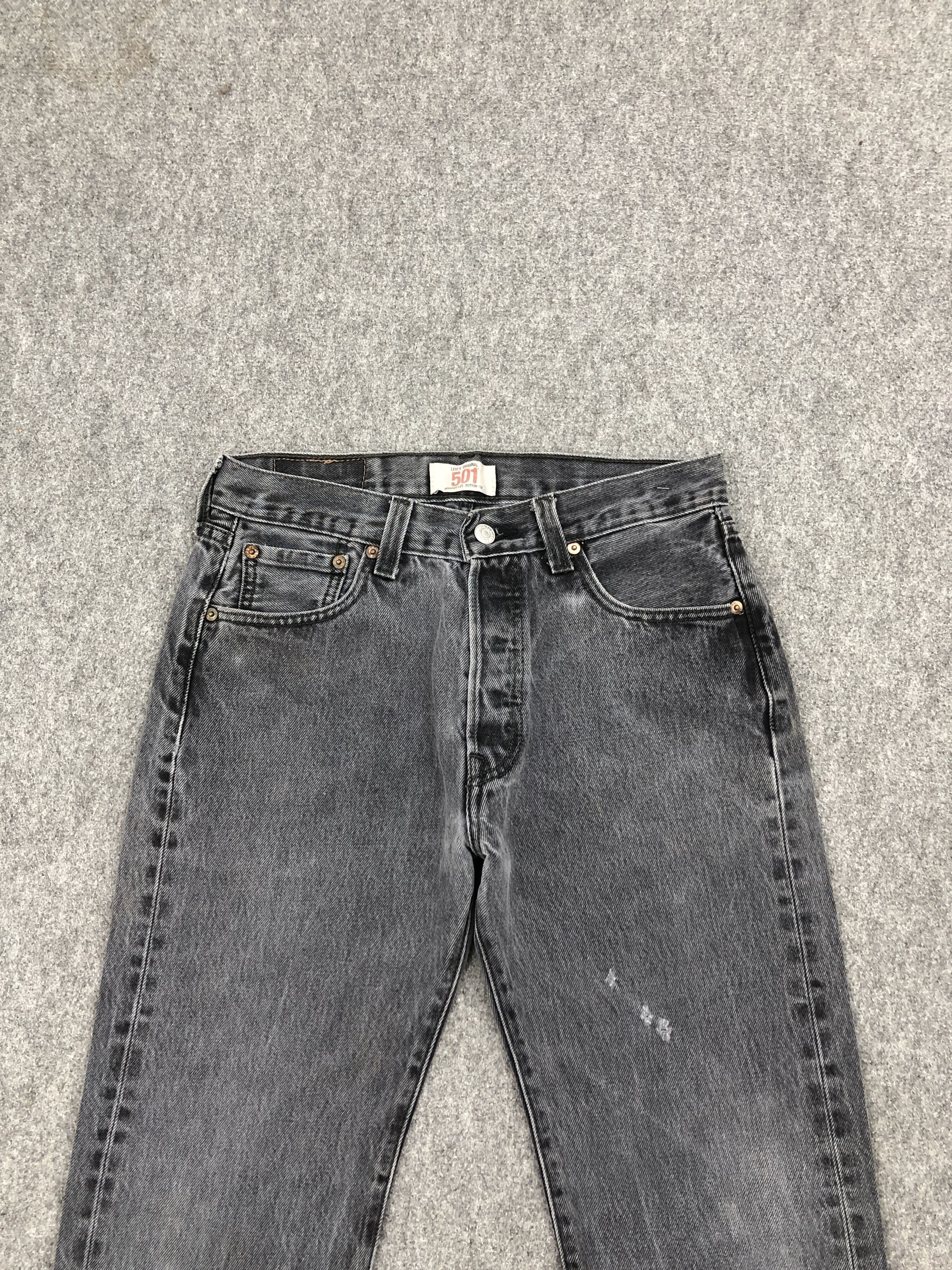 Levi's × Vintage Vintage Levis 501 Faded Black Denim Jeans Size US 28 / EU 44 - 2 Thumbnail