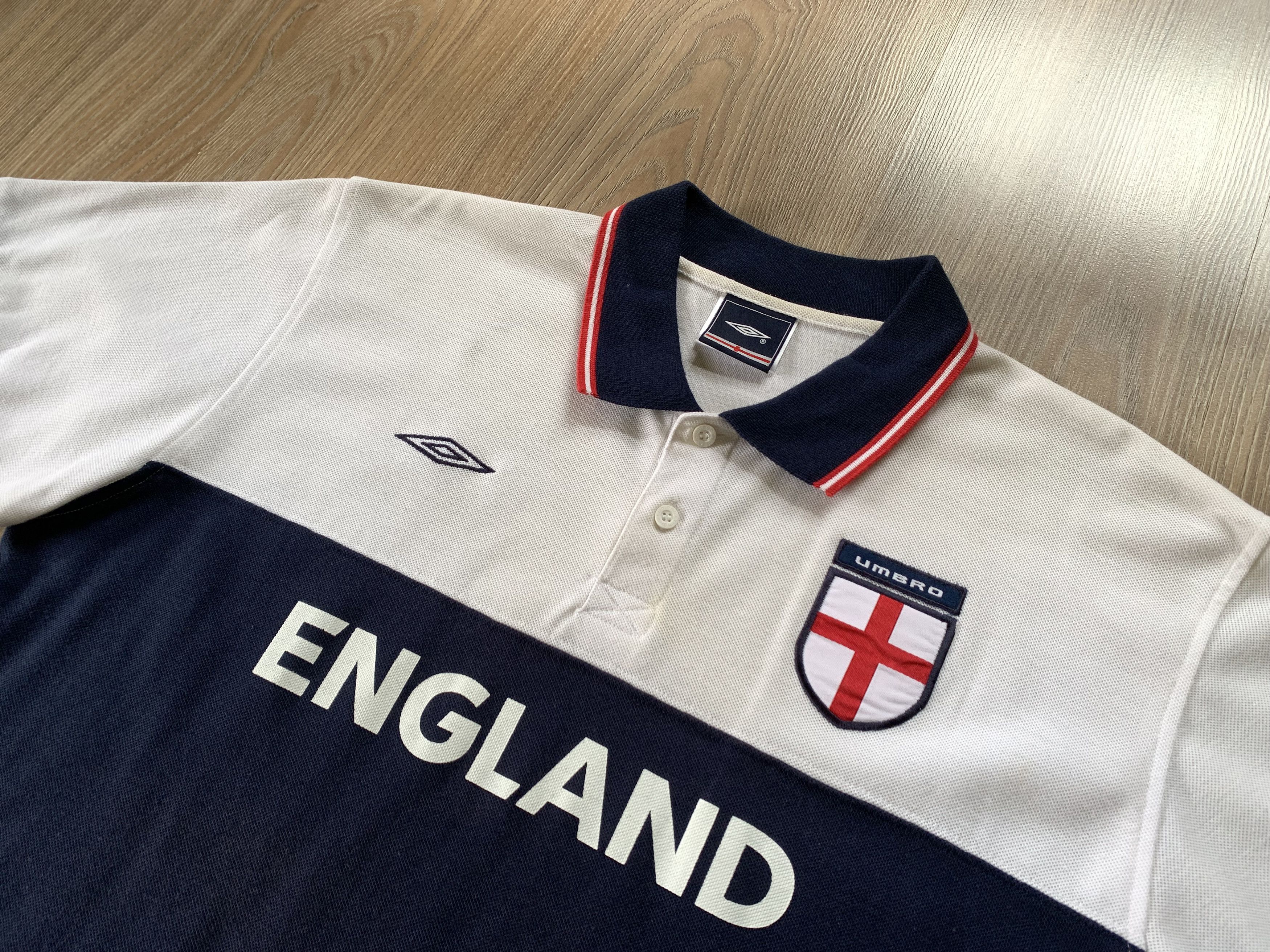 Umbro Vintage Umbro England National Team Football Polo Shirt Size US L / EU 52-54 / 3 - 4 Thumbnail