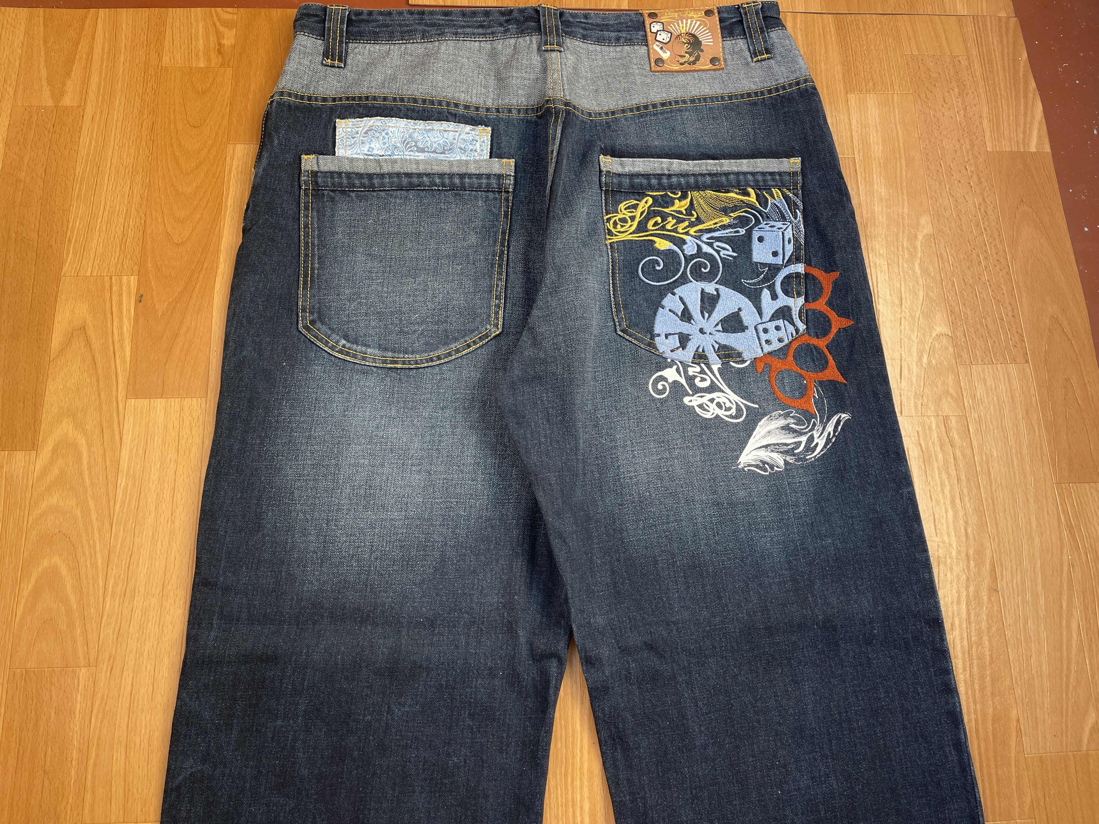 Wu-Tang Clan Johnny Blaze jeans, Wu Wear, vintage hip hop baggy, 90s 38 Size US 38 / EU 54 - 3 Thumbnail