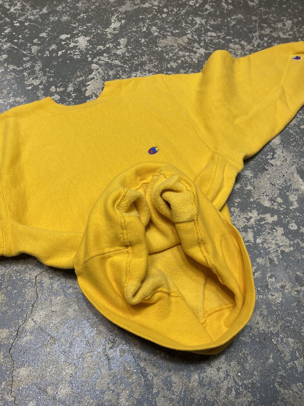 Champion × Vintage Vintage Champion Reverse Weave Yellow 90s Sweatshirt Size US M / EU 48-50 / 2 - 4 Thumbnail