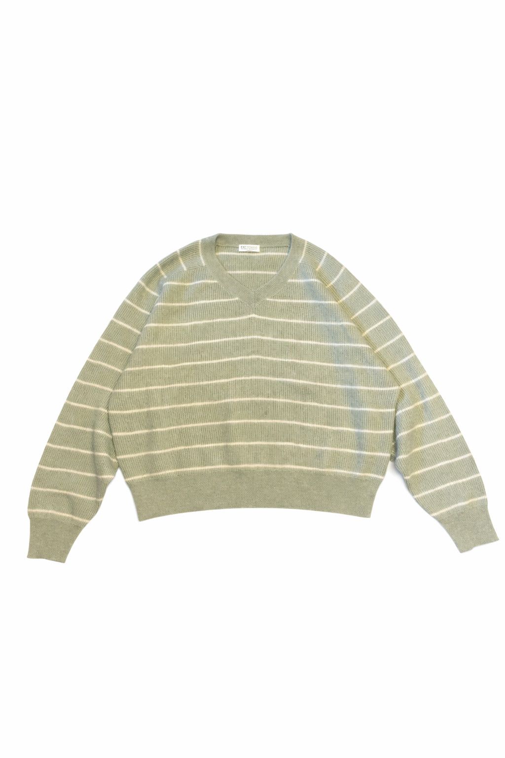 Brunello Cucinelli Brunello Cucinelli V-Neck Alpaca Cotton Knit Sweater Size L / US 10 / IT 46 - 1 Thumbnail