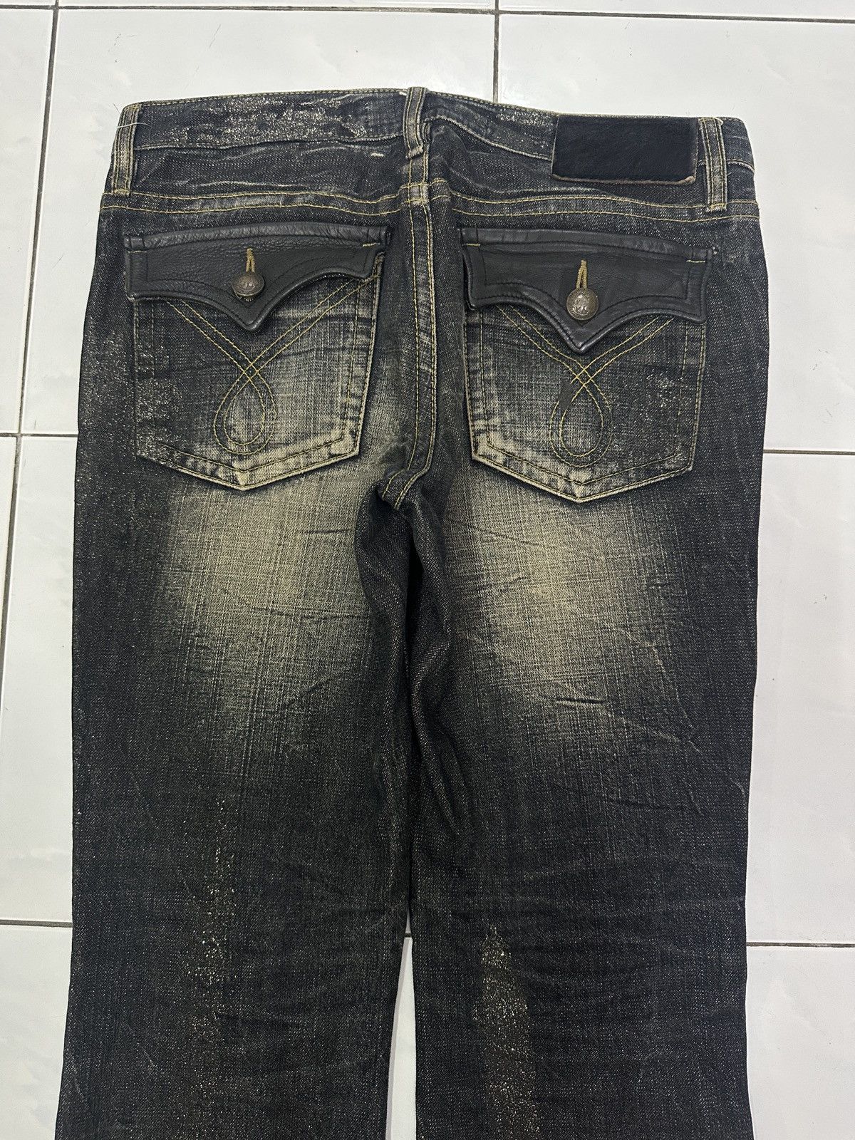 Japanese Brand × Vintage Vintage Japanese LAGUST Distressed Mud Wash Flare Jeans Size US 32 / EU 48 - 4 Thumbnail