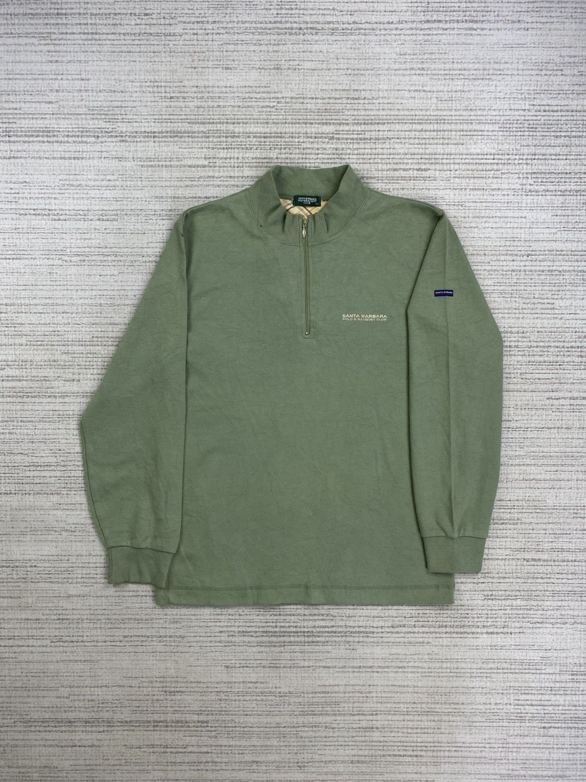 Vintage 90s Santa Barbara Polo Club Halfzipper Shirt