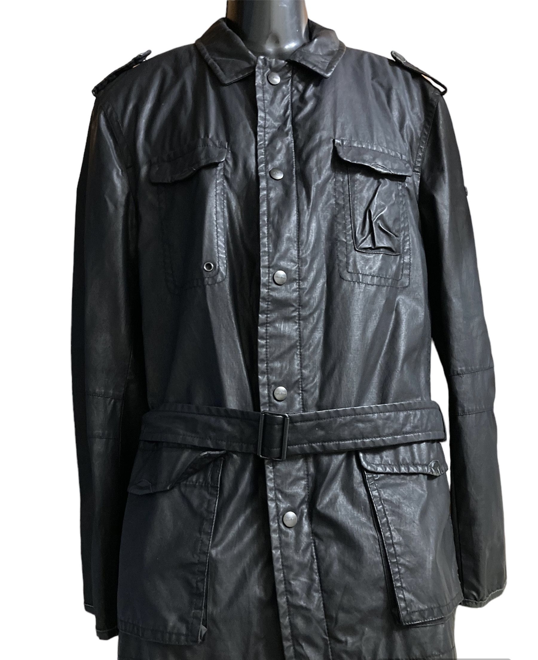 STRELLSON Vintage Black Waxed Denim Light Jacket