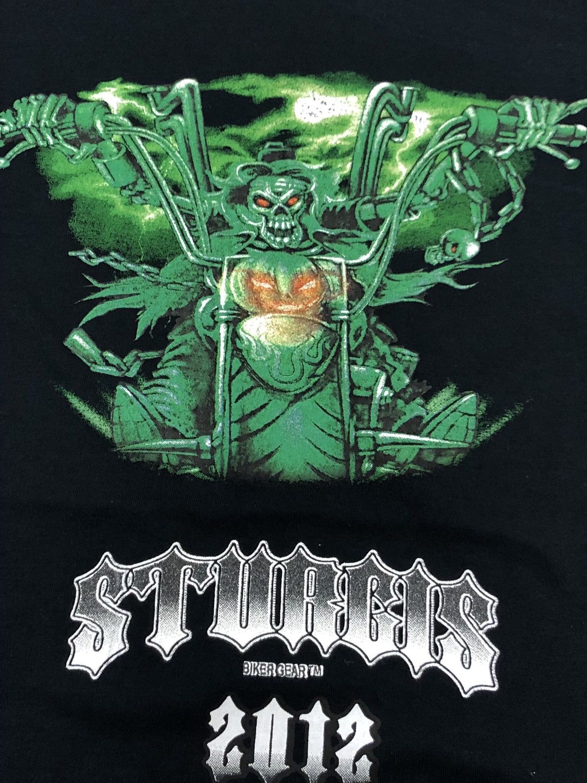 Gildan × Vintage 2012 Sturgis Biker Rally Ghost Rider Tee Size US M / EU 48-50 / 2 - 2 Thumbnail