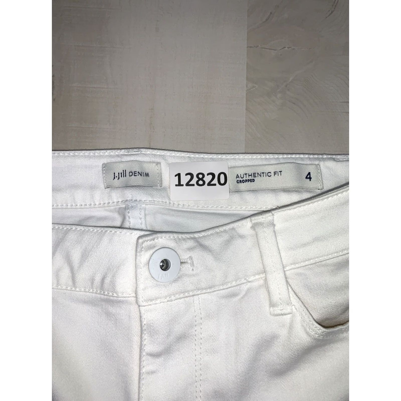 J. Jill J. Jill Denim Authentic Fit Cropped Stretch White Jeans Womens 4-12820 Size 27" / US 4 / IT 40 - 2 Thumbnail