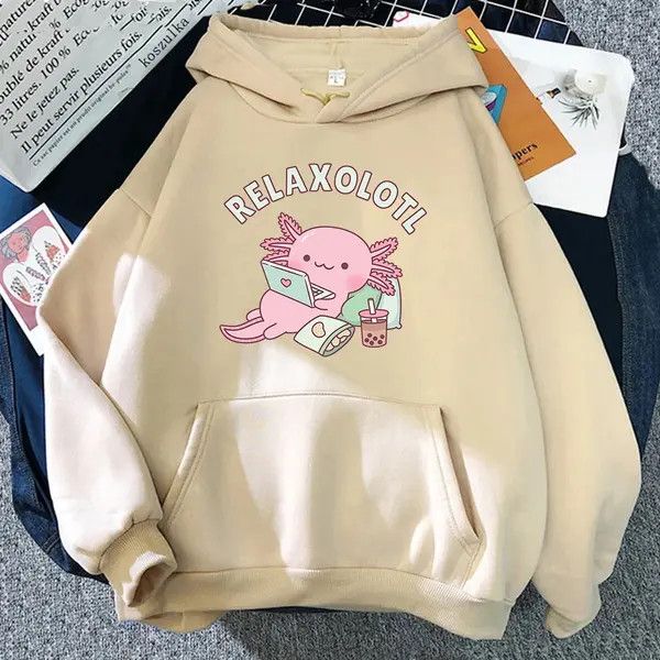 Japanese Brand Beige Color Boba Milk Tea Hoodies Korean Style Hoodie Size US M / EU 48-50 / 2 - 6 Thumbnail