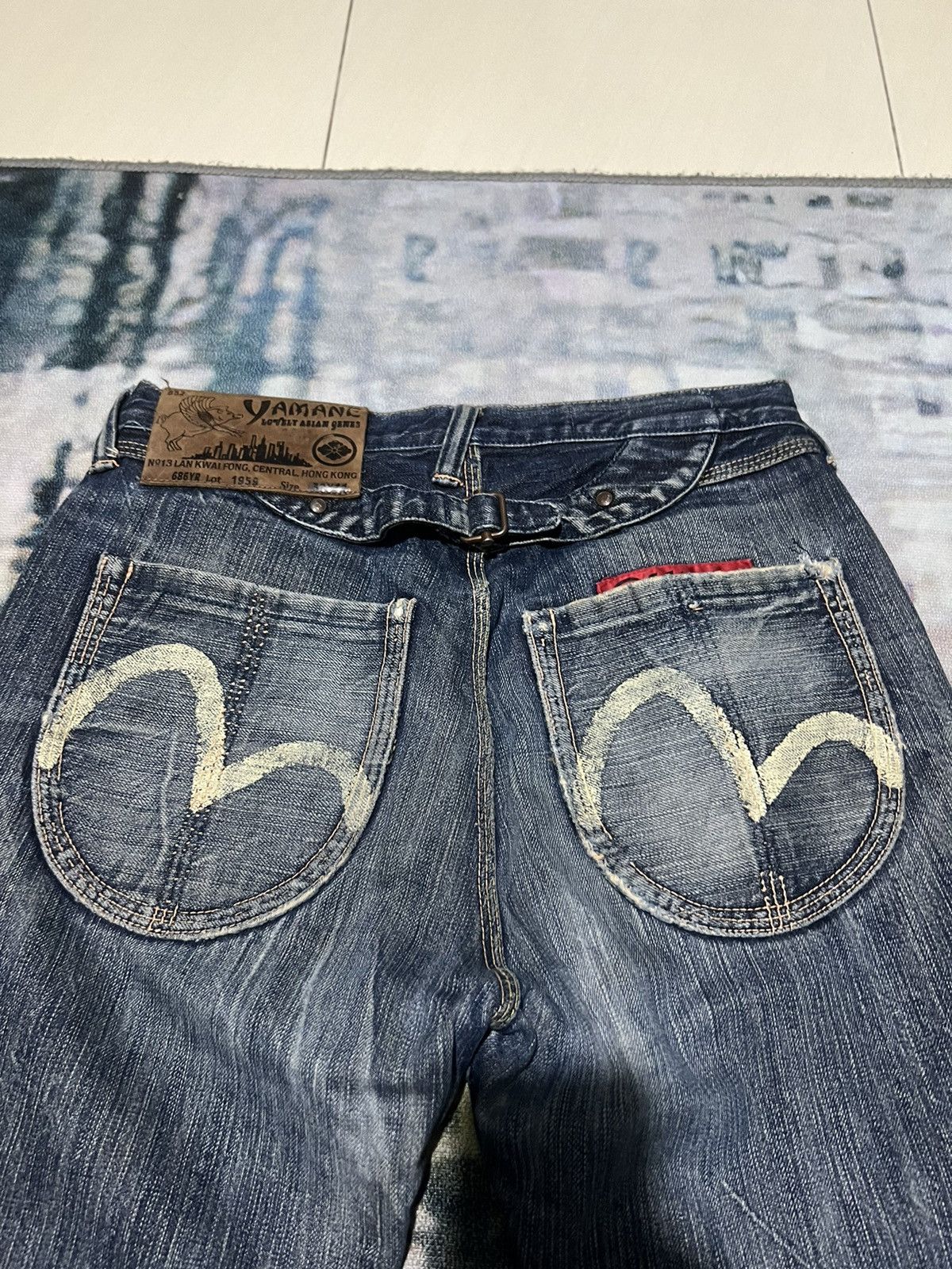 Distressed Evisu Yamane Denim 30 Size