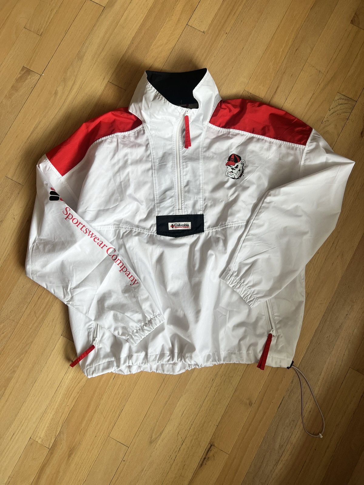 Columbia Columbia Georgia Bulldogs Mens XL Windbreaker 1/4 Zip NWOT Size US XL / EU 56 / 4 - 1 Thumbnail