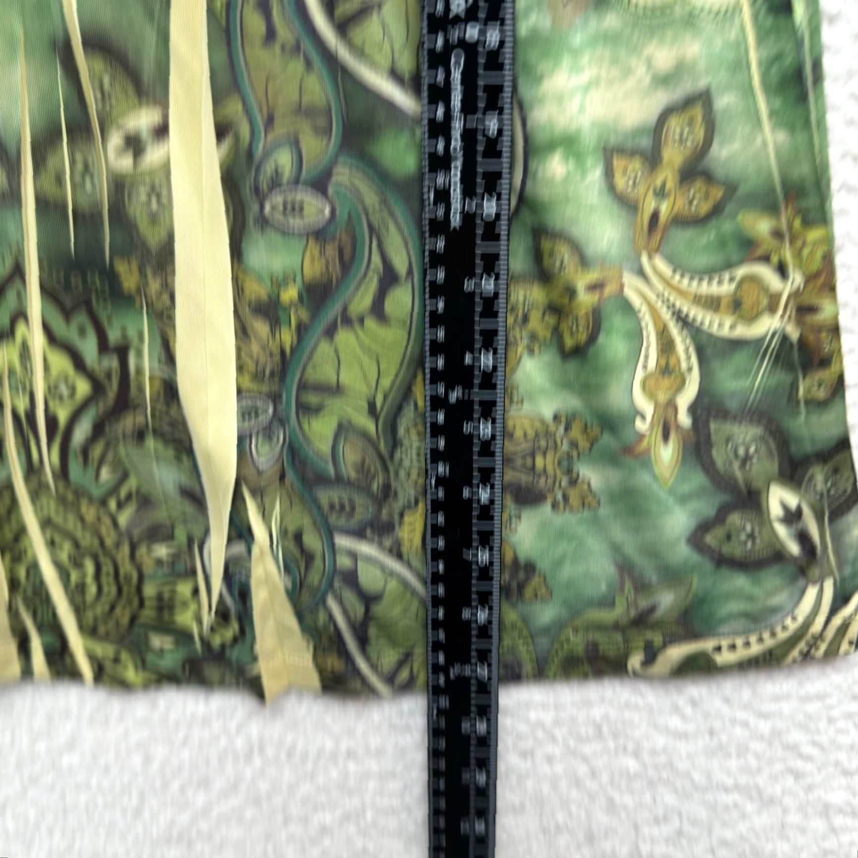 Vintage VINTAGE One World Shirt M Green Y2K Boho Kaftan Studded Slinky Grunge McBling Fairy Hippy Girls Size M / US 6-8 / IT 42-44 - 5 Thumbnail