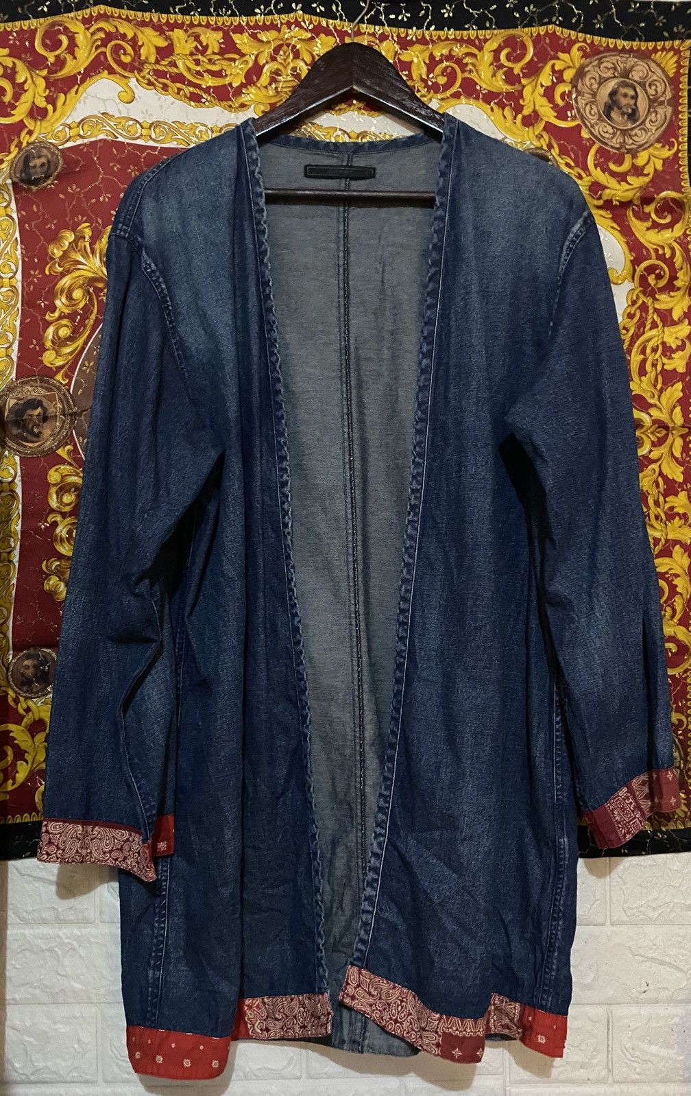 Sophnet. Sophnet. Ss19 patchwork paisley denim long kimono cardigan Size US L / EU 52-54 / 3 - 2 Thumbnail