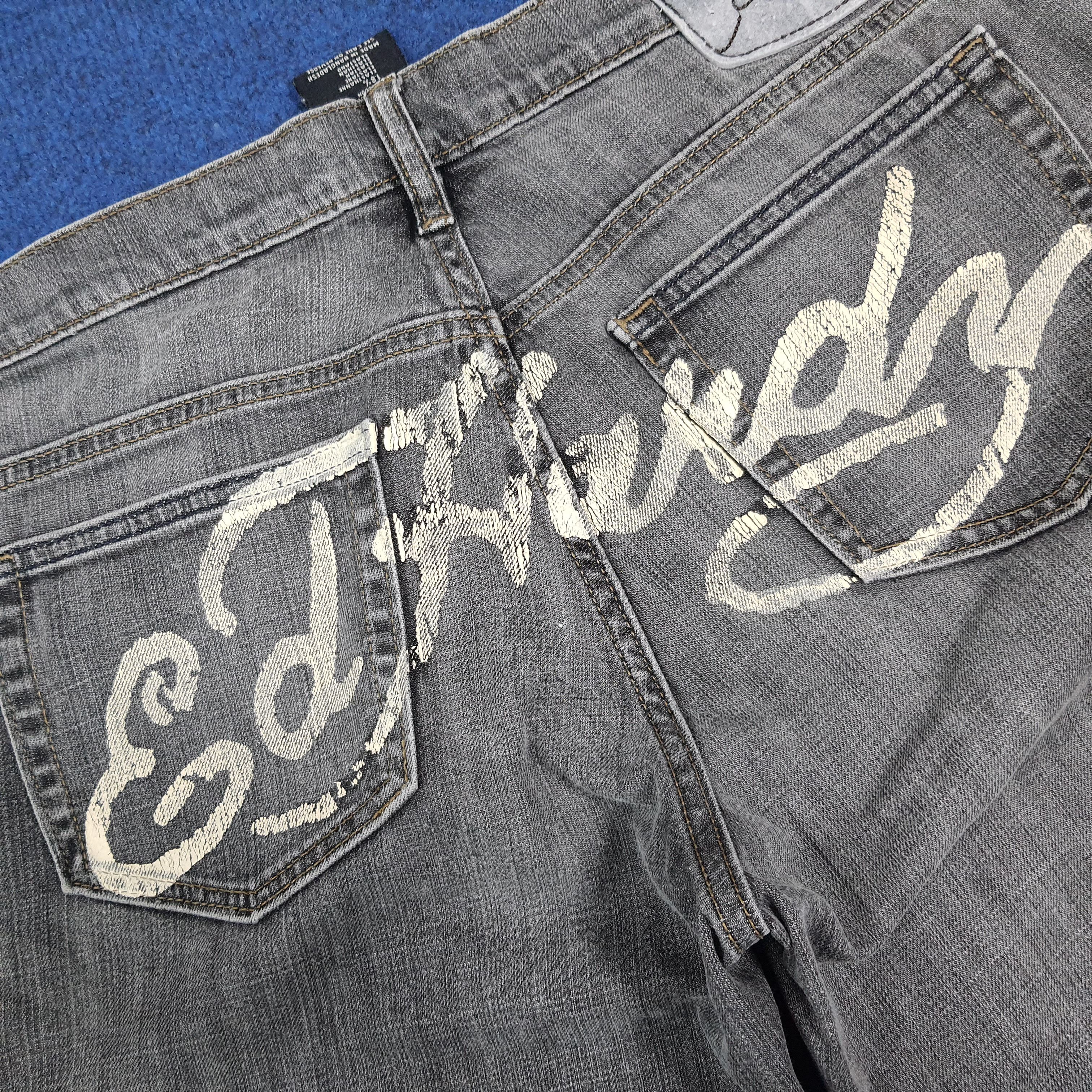 Ed Hardy Vintage Ed Hardy Super Low Rise Cut Jeans C280N22 Size 34" / US 12 / IT 48 - 4 Thumbnail