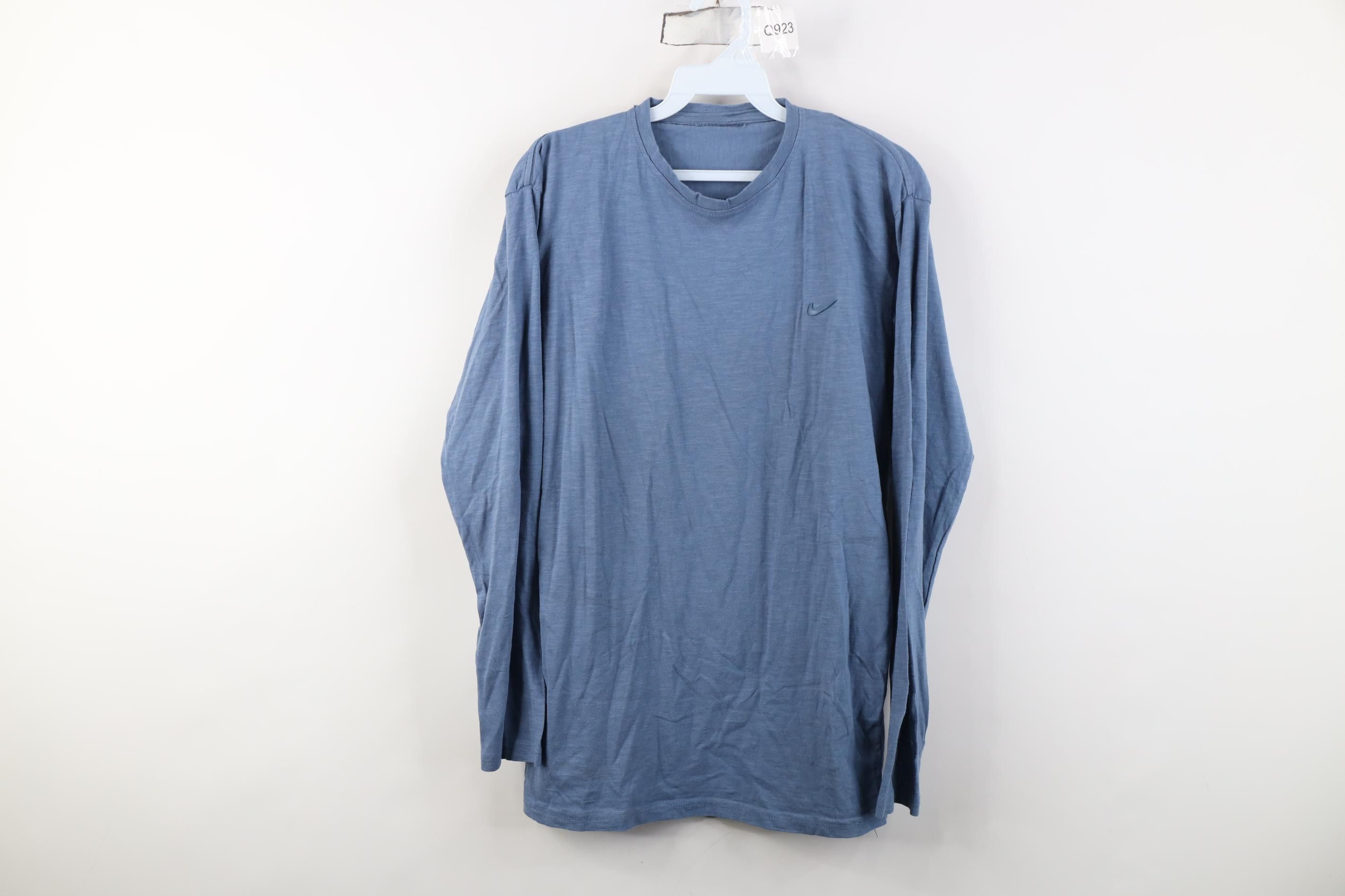 Nike Vintage 90s Y2K Nike Swoosh Jersey Knit Long Sleeve T-Shirt Size US S / EU 44-46 / 1 - 1 Thumbnail