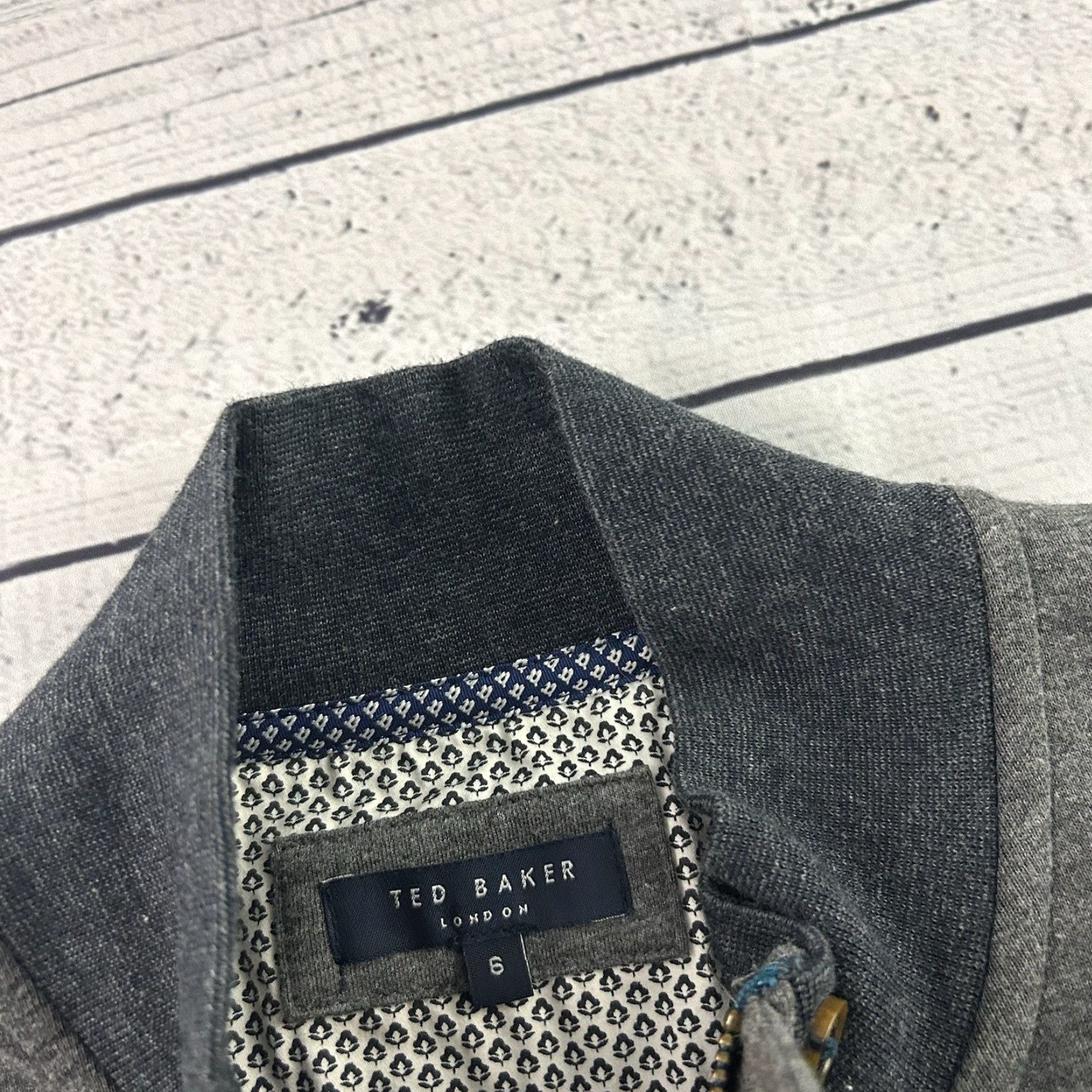 Ted Baker TED BAKER Full Zip Jacket Men XL Gray - Jacket, Full Zip, Gray, Ted Baker, Men, XL, Full Zip, Jacket Size US XL / EU 56 / 4 - 2 Thumbnail