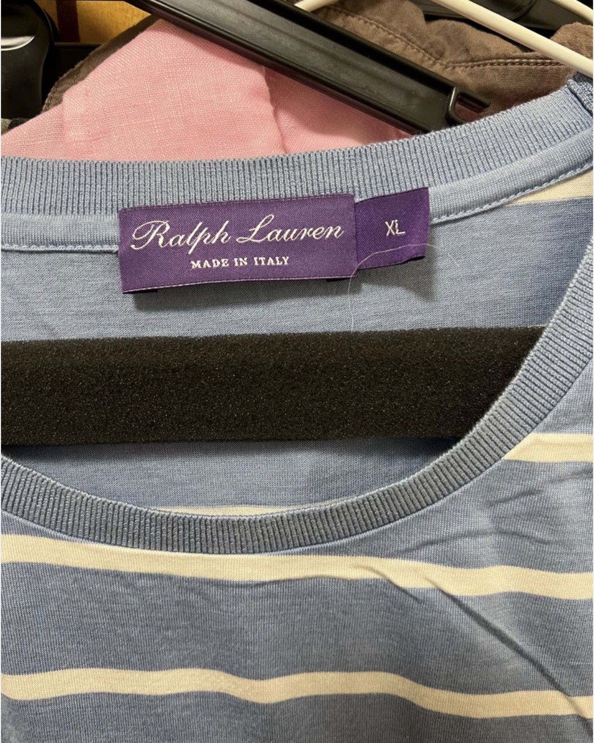 Ralph Lauren Purple Label Polo Ralph Lauren purple label blue stripe tee Size US XL / EU 56 / 4 - 2 Thumbnail