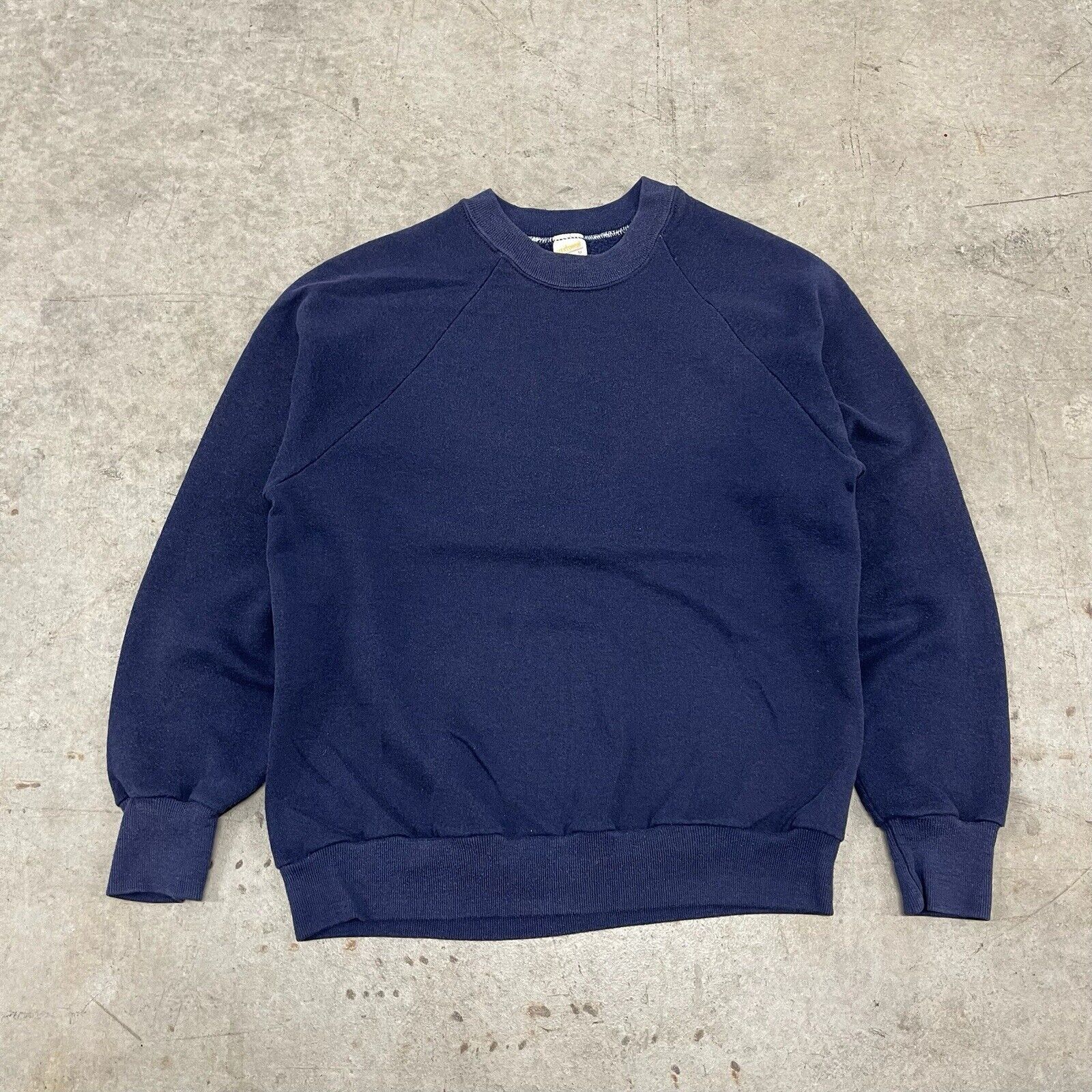 True Vintage 70s Sportswear Blue Raglan Blank Crewneck Sweat