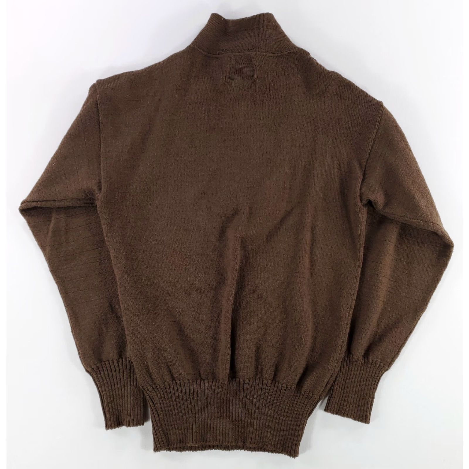Vintage VINTAGE US Army Sweater 5 Button Henley Wool Pullover Mens L Green 80s 100% Wool Size US L / EU 52-54 / 3 - 3 Thumbnail