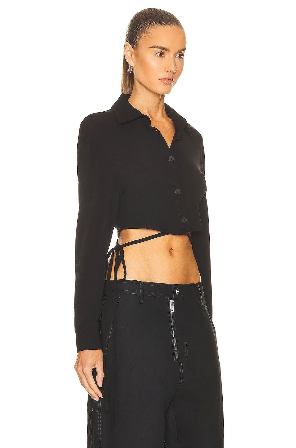 Christopher Esber Crop Tie Shirt Size XS / US 0-2 / IT 36-38 - 4 Thumbnail