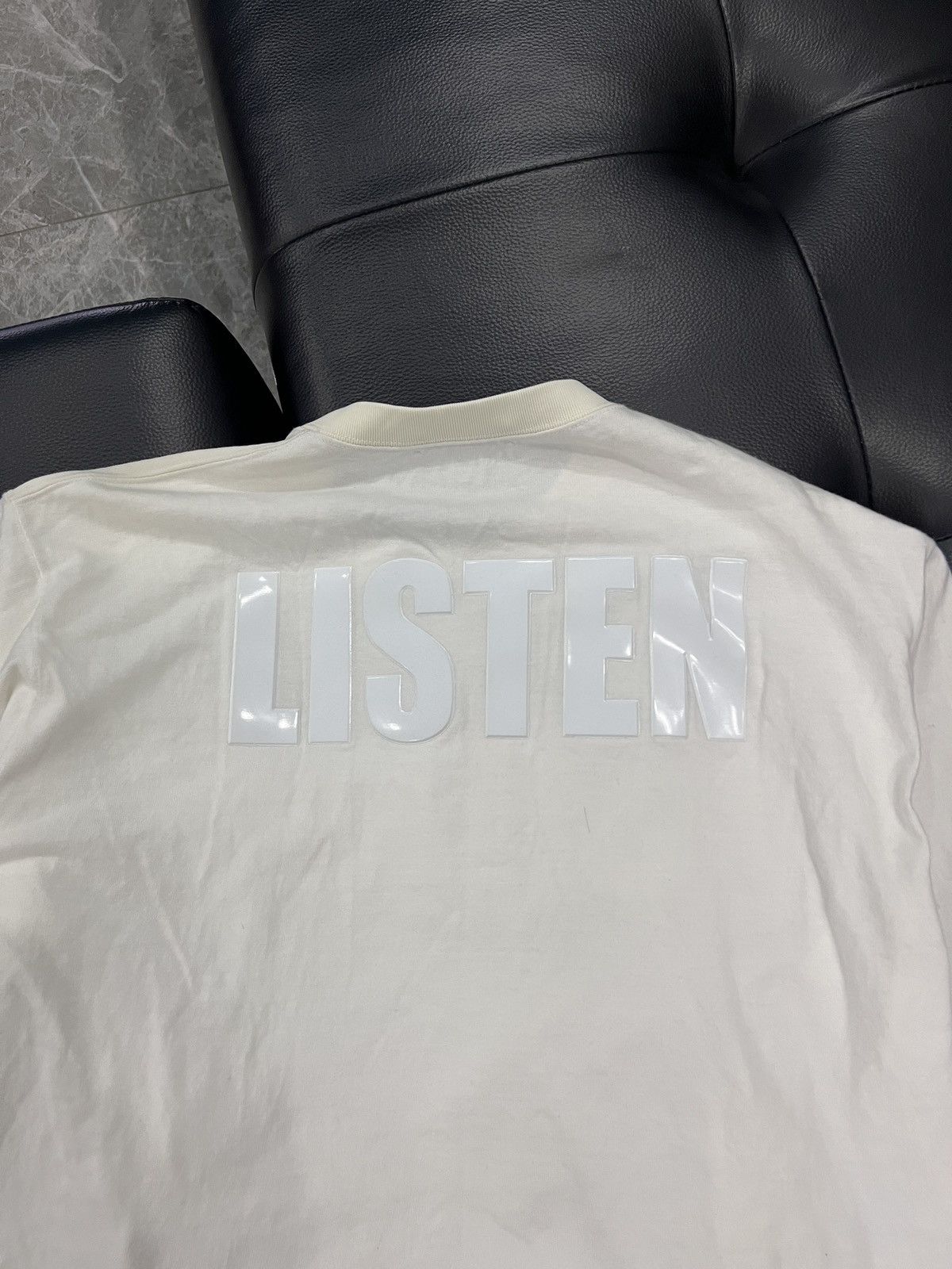 Undercover Undercover SS16 “SILENT / LISTEN” Silicone Print Hockey Tee Size US L / EU 52-54 / 3 - 8 Thumbnail
