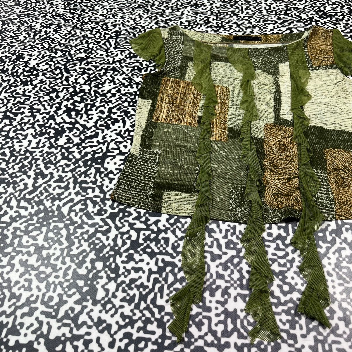 Japanese Brand Vintage Y2K Japanese Mesh Retro Patchwork Style Tank Top Tee Size XL / US 12-14 / IT 48-50 - 5 Thumbnail