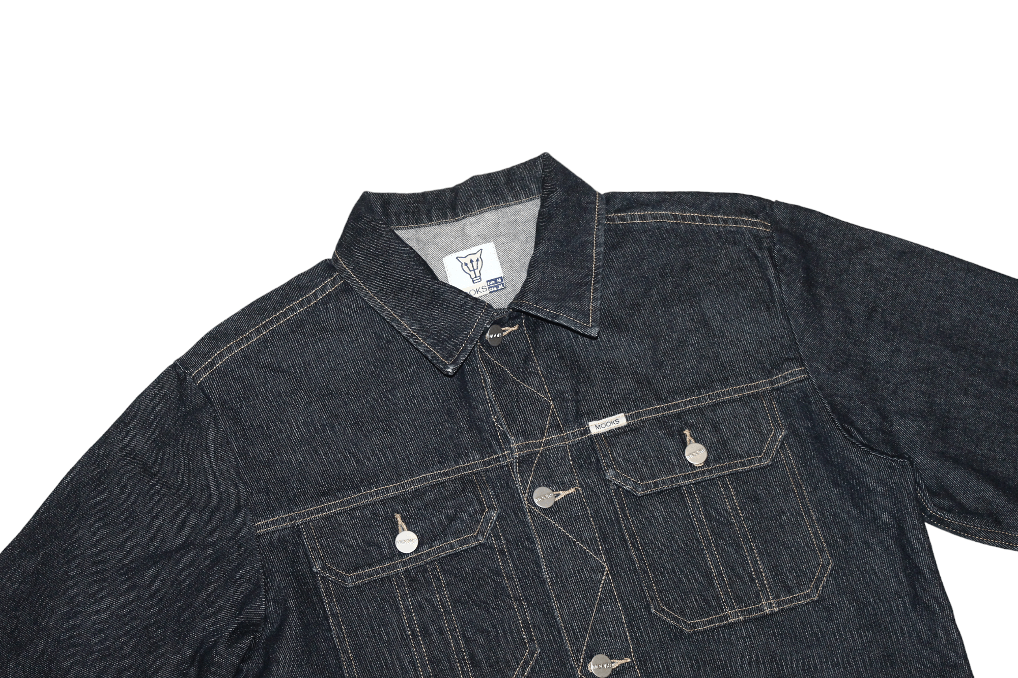 Japanese Brand 💥 Mooks Australia 16oz Raw Denim Work Trucker Jacket Size US M / EU 48-50 / 2 - 5 Thumbnail