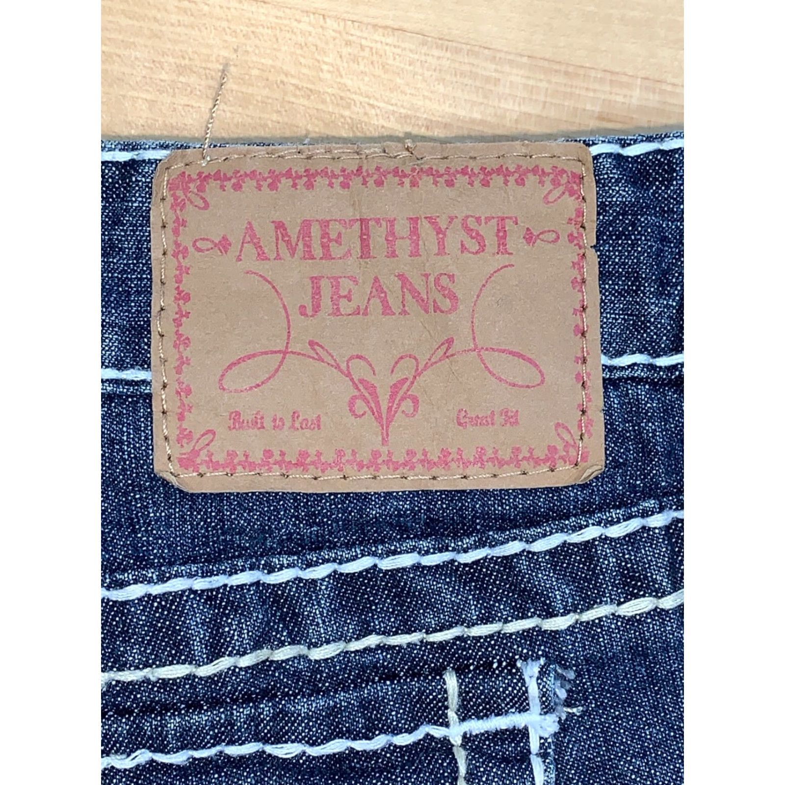 Vintage Amethyst Low Rise Cut Off Jean Shorts Juniors Size 9 Distressed #2527 Size 24" / US 00 / IT 34 - 7 Thumbnail