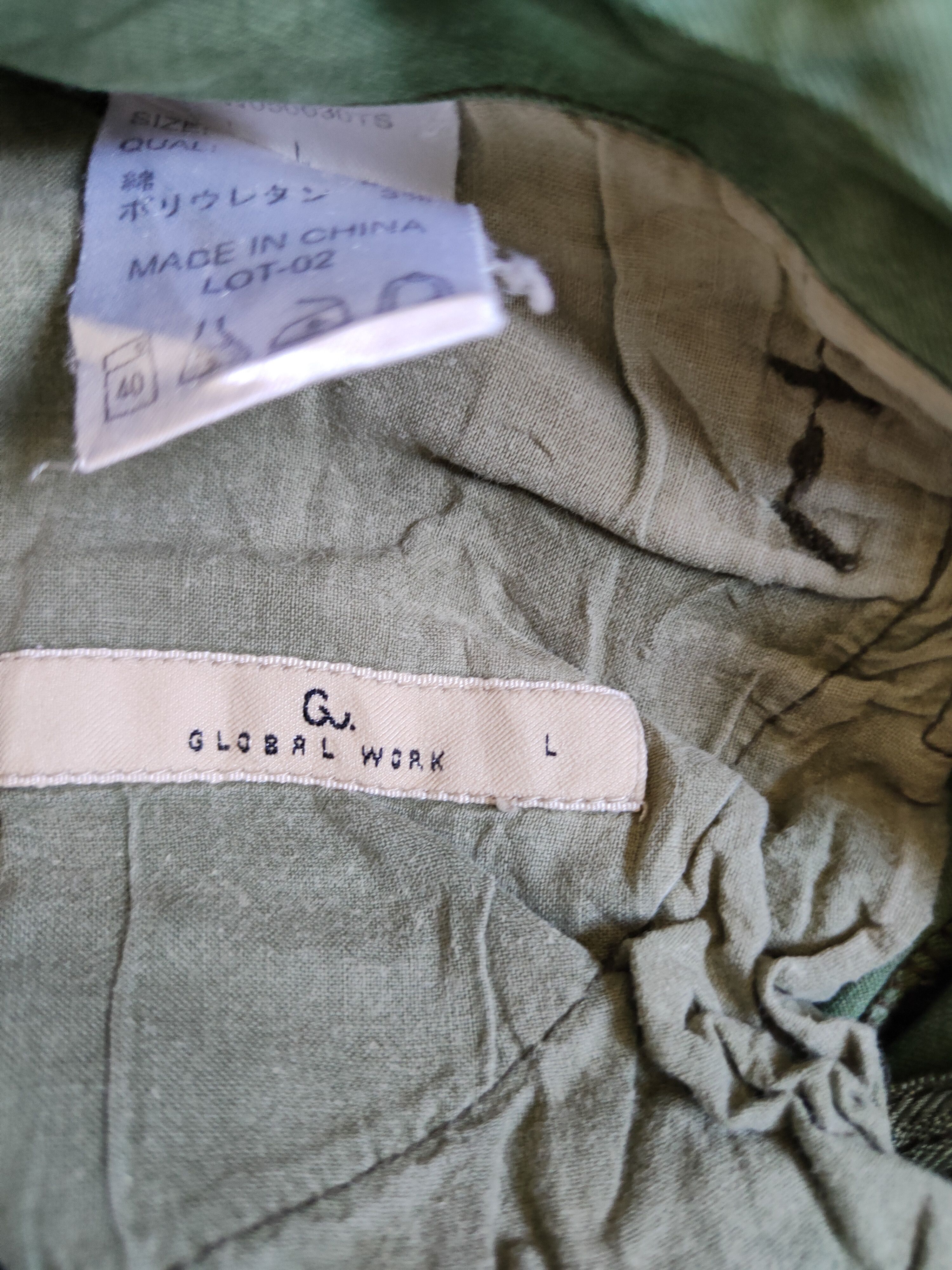 Global Work × Japanese Brand Global Work Green Multipocket Tactical Cargo Pants #S1415 Size US 31 - 14 Thumbnail
