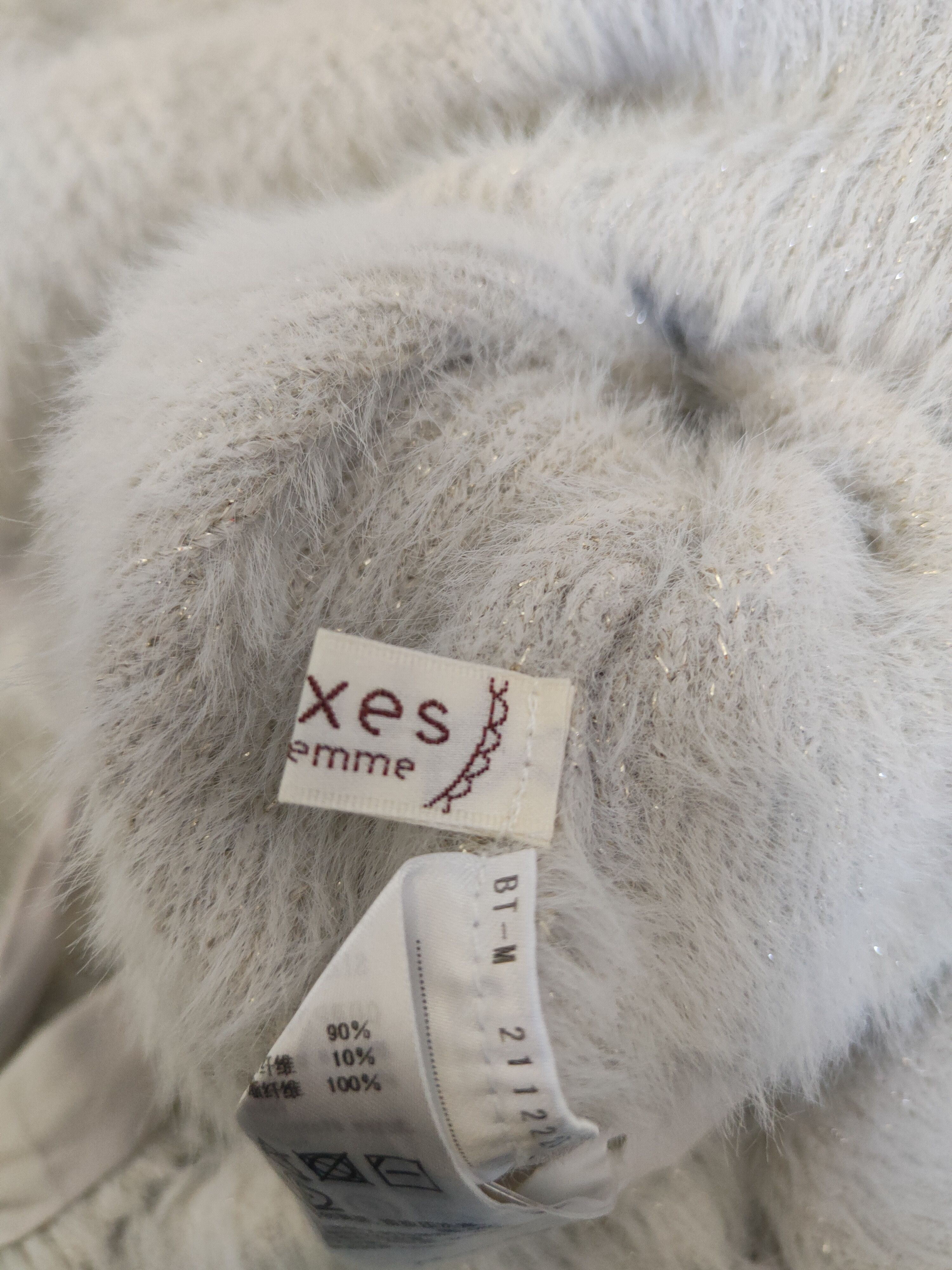 Japanese Brand DL Axes Femme Gray Fur shaggy Mohair Knitwear #46-993 Size M / US 6-8 / IT 42-44 - 12 Thumbnail