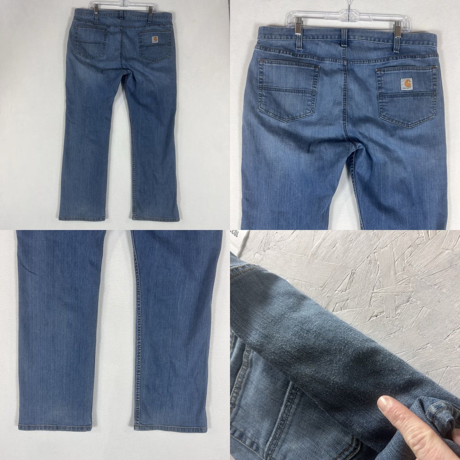 Carhartt Carhartt Jeans Mens 40x30 Rugged Flex Relaxed Straight Leg Denim Blue 5-Pocket Comfort Stretch Work Regular Size Size US 40 / EU 56 - 8 Thumbnail