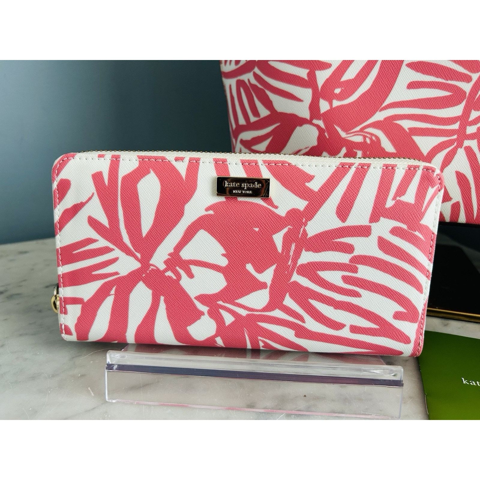 Kate Spade Kate Spade Jules Grant Street Juno Satchel Wallet Palms Pink Size ONE SIZE - 5 Thumbnail
