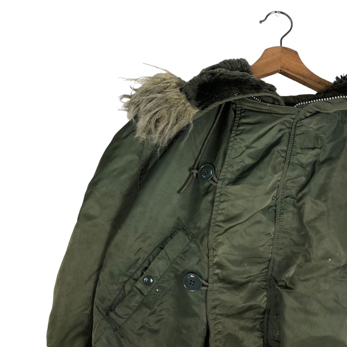 Vintage 🔥Vintage Bomber Jacket Alpha Industries USA Mink Fur Hoodie Size US M / EU 48-50 / 2 - 7 Thumbnail