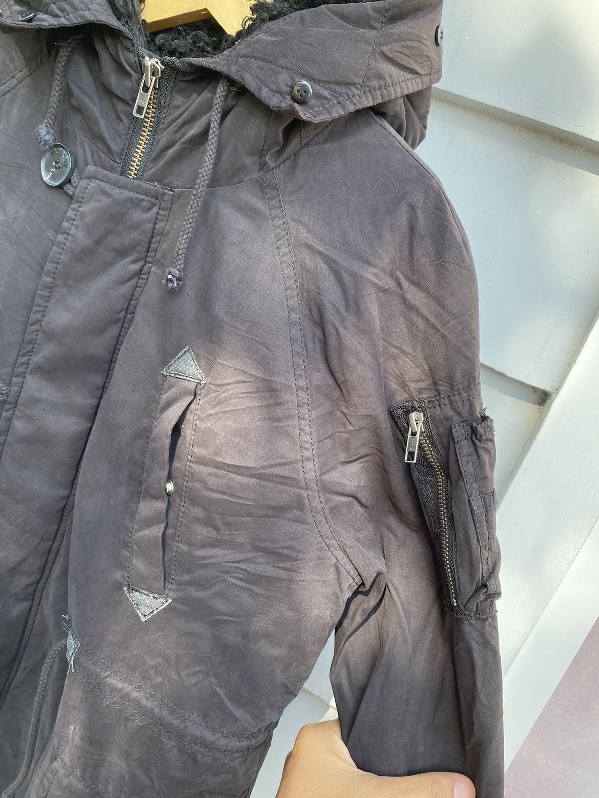 Japanese Brand Moussy Black Panel Furry Parkas Size US L / EU 52-54 / 3 - 4 Thumbnail