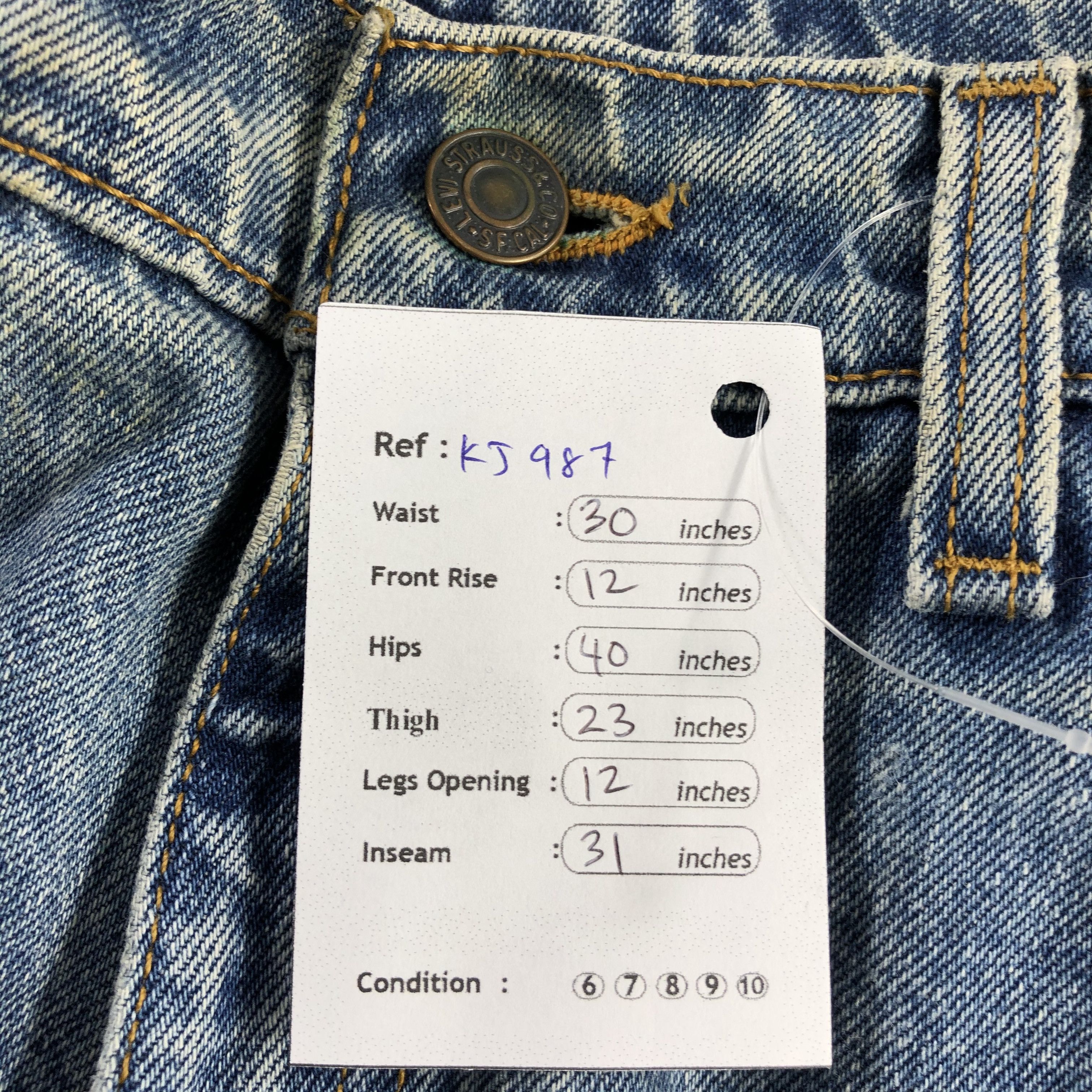 Levi's Vintage Levis 512 Jeans Slim Tapered Leg Denim KJ987 Size US 30 / EU 46 - 15 Thumbnail
