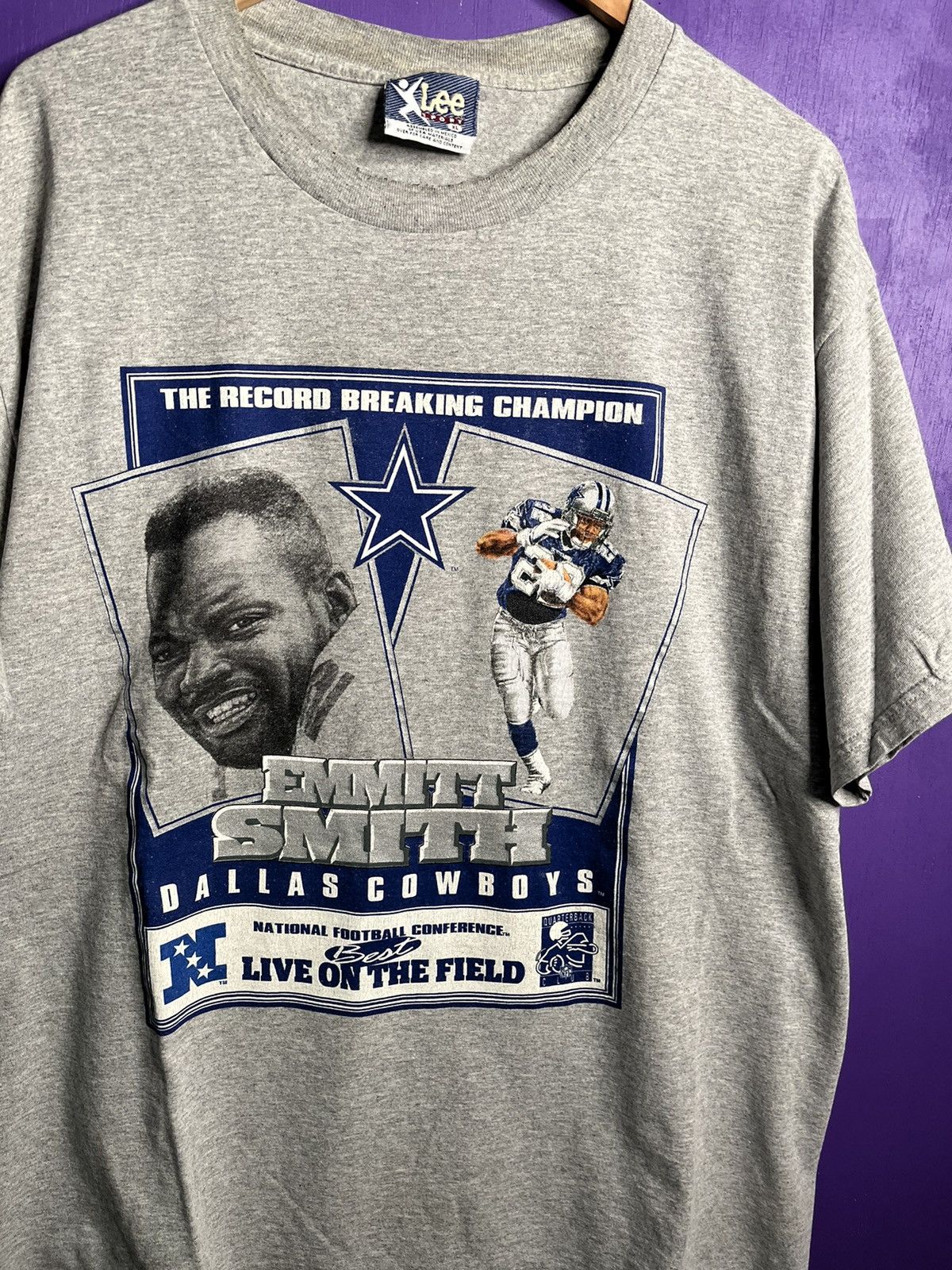 NFL × Vintage Vintage 90s Lee Emmitt smith cowboys player t-shirt Size US XL / EU 56 / 4 - 3 Thumbnail