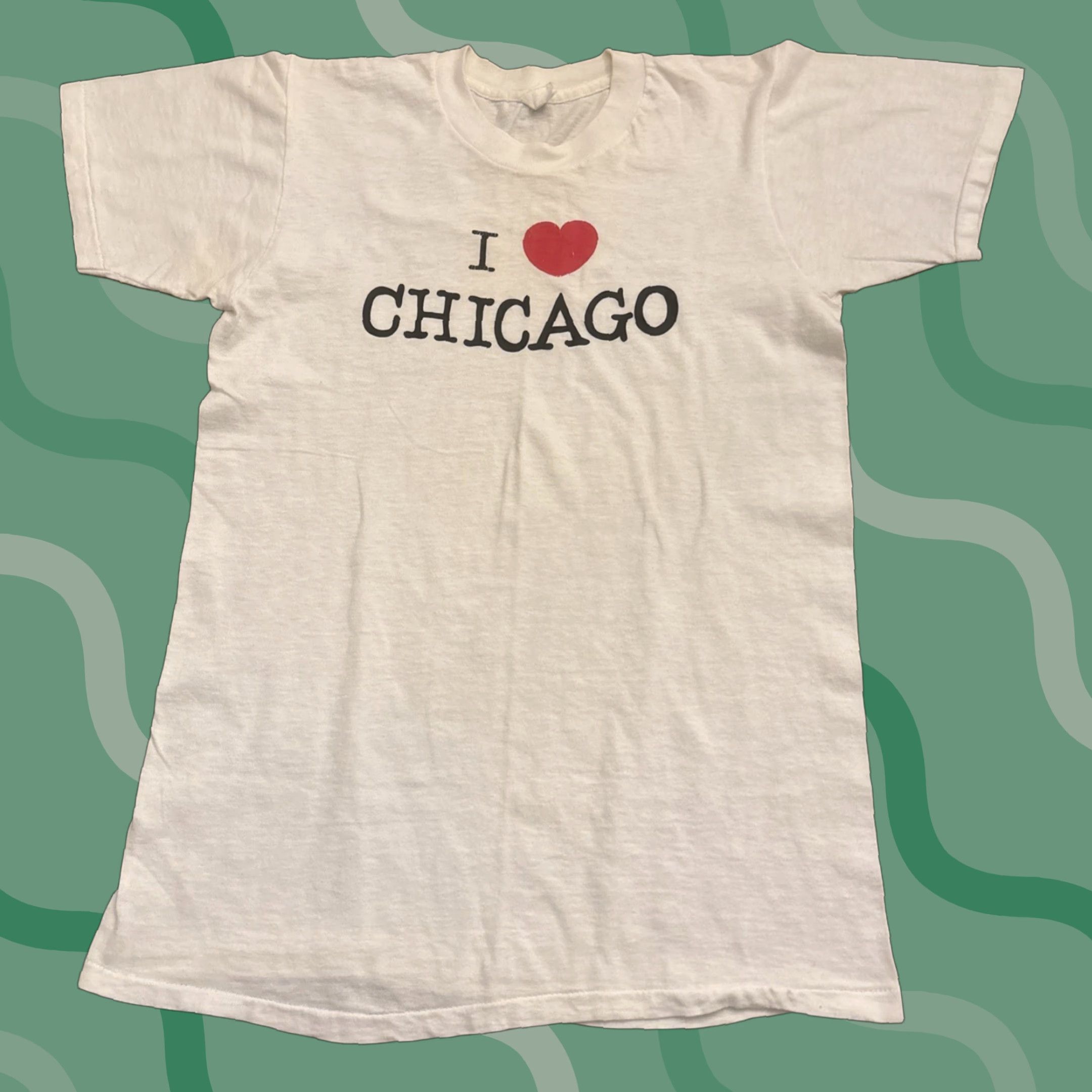 Fruit Of The Loom VINTAGE I Love Chicago T Shirt Fruit of the Loom White M Men Regular Size Size US M / EU 48-50 / 2 - 1 Thumbnail