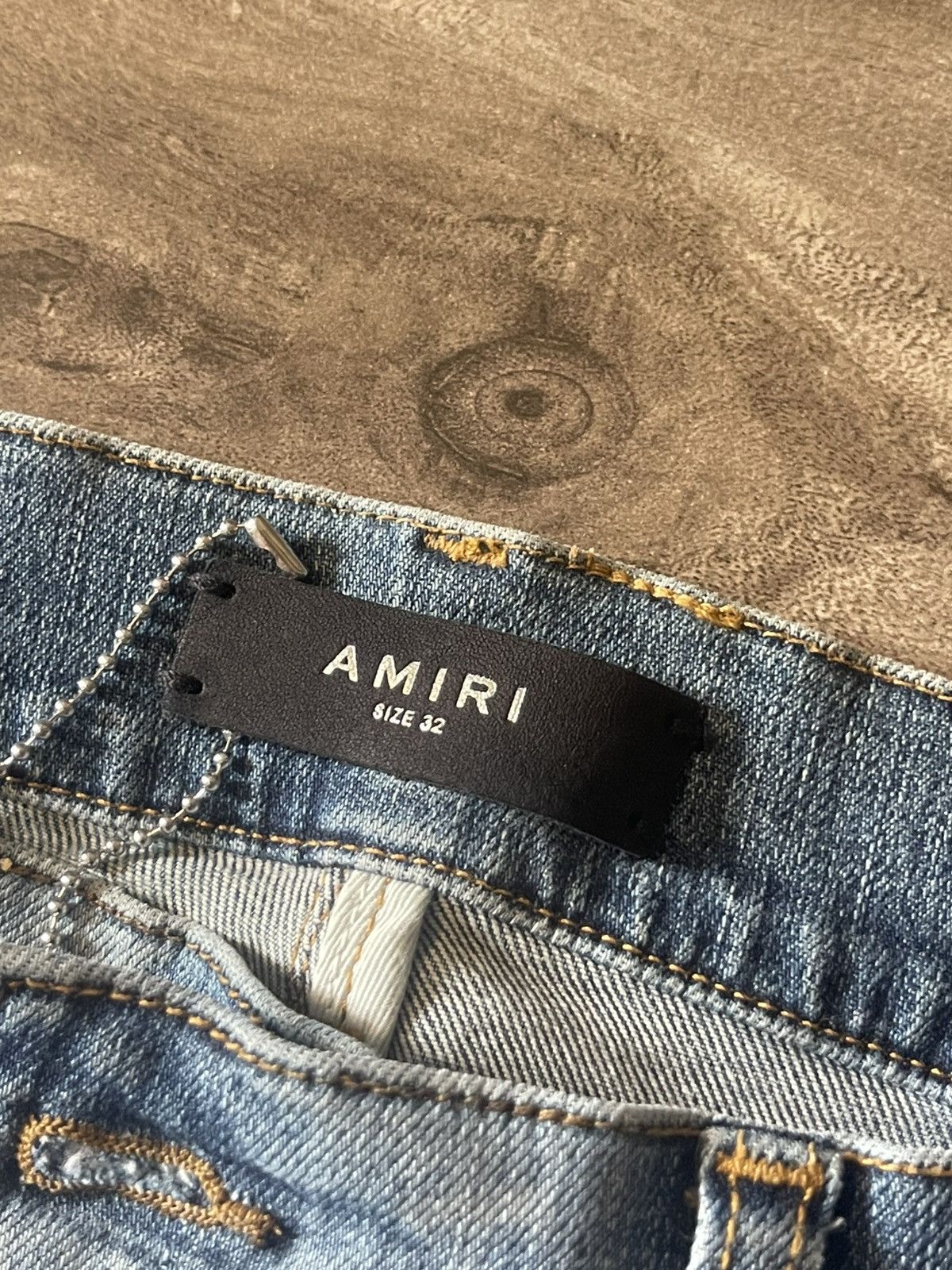 Amiri Amiri Blue Plaid Spellout Jeans Size US 32 / EU 48 - 6 Thumbnail