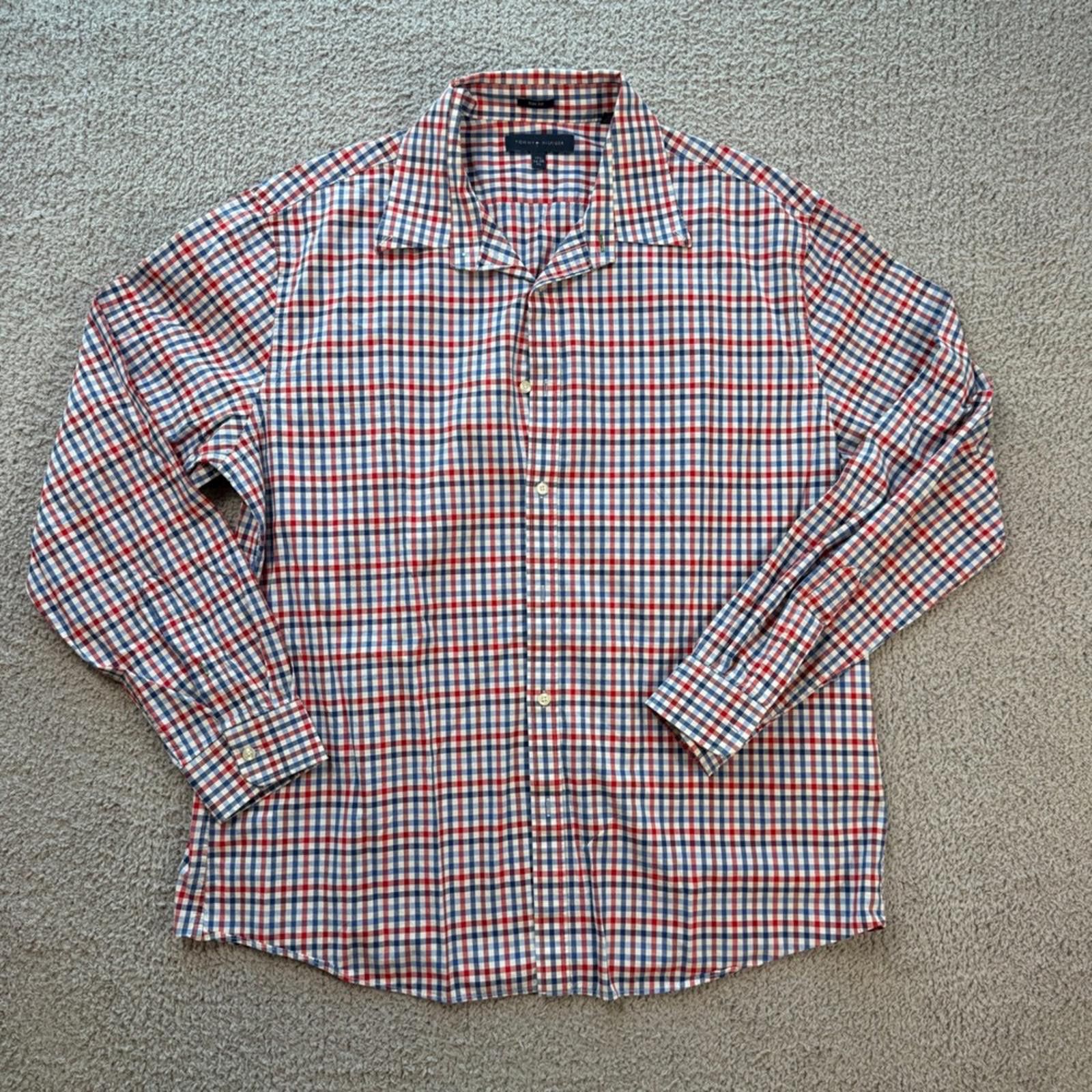 Tommy Hilfiger Tommy Hilfiger Mens XL Slim Fit Gingham Button Down Shirt Size US M / EU 48-50 / 2 - 1 Thumbnail