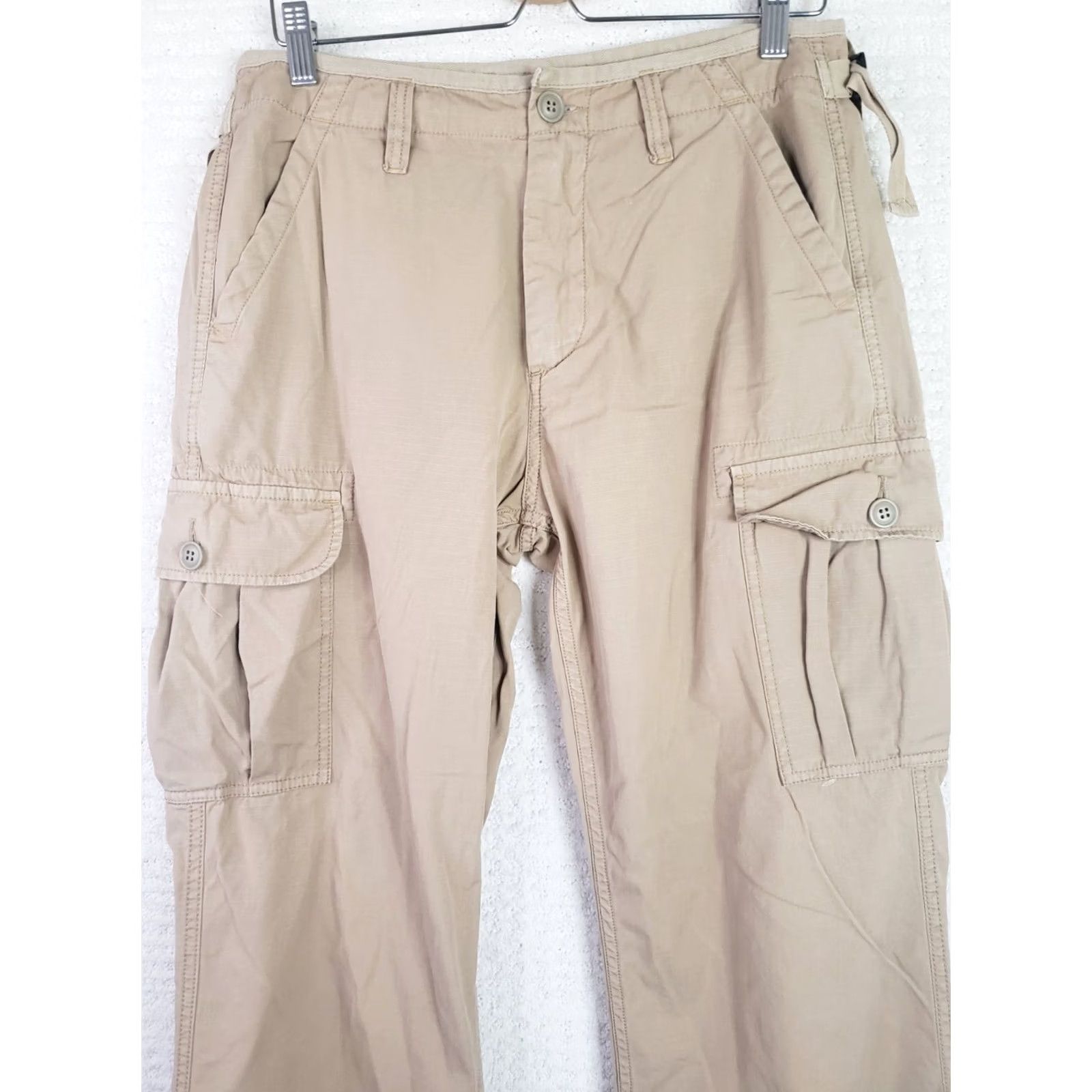 Lucky Brand Lucky Brand Pants Men 30x30 Tan Ripstop Cargo Pocket Straight Relaxed Mid Rise 30 In Beige Army Military 30x30 Casual Workwear Size US 30 / EU 46 - 2 Thumbnail