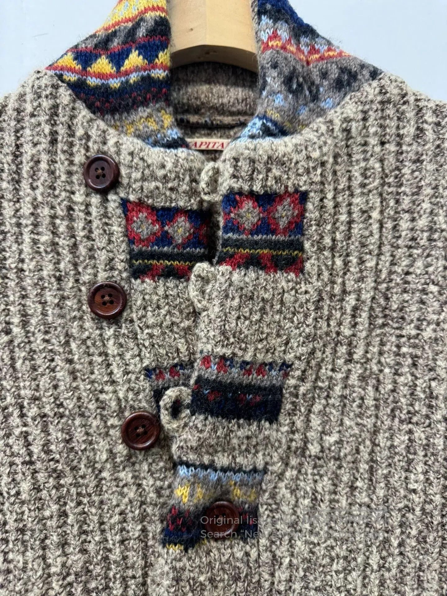 Kapital Kapital Wool Cardigan with Colorful Details. Size US XS / EU 42 / 0 - 4 Thumbnail