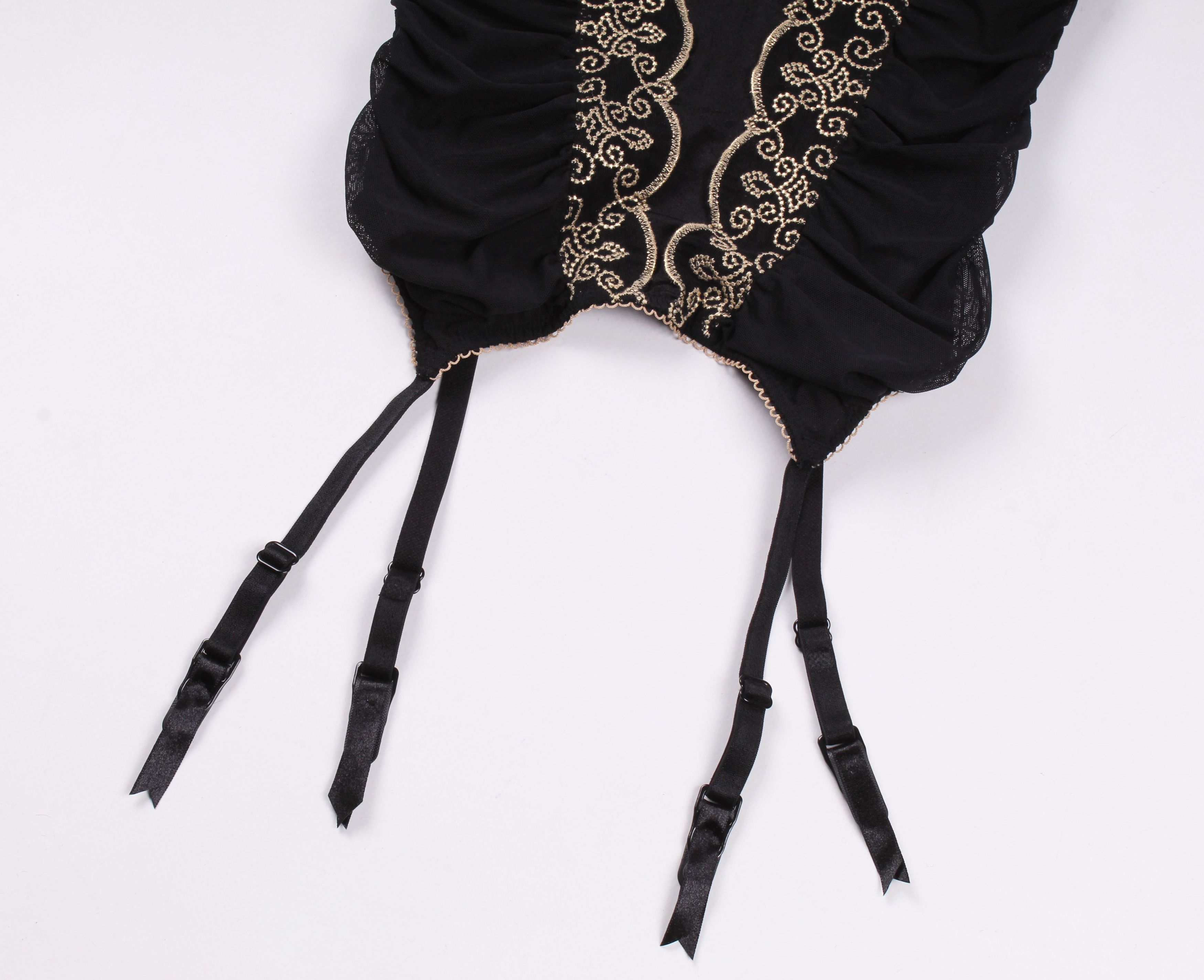 Vintage Vintage Beldona Goth Bustier Corset with Garter Straps Size S / US 4 / IT 40 - 6 Thumbnail