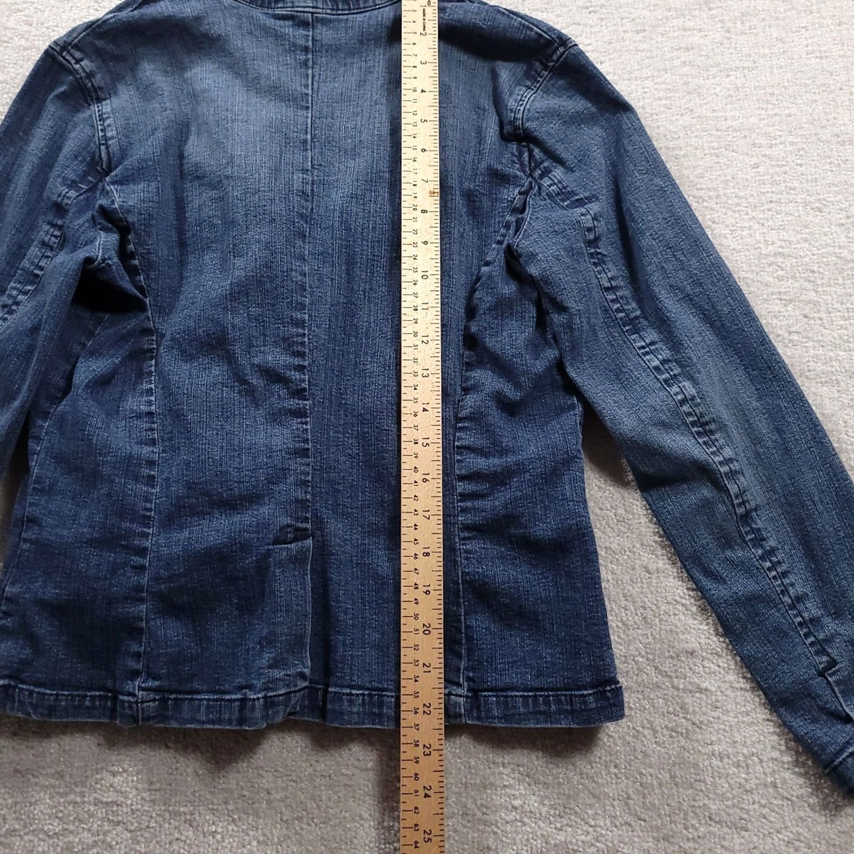 Vintage VINTAGE? No — St. John's Bay Denim Jean Jacket Button Front Blue Large Stretch Women’s Jacket Size 36" / US 14 / IT 50 - 5 Thumbnail