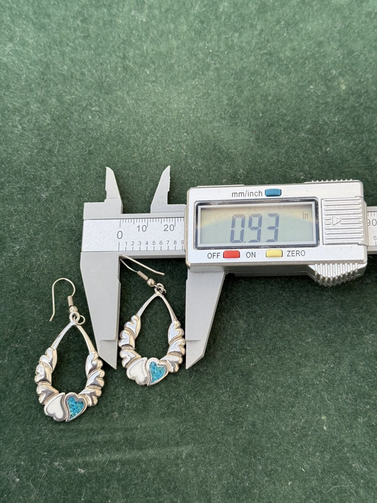Vintage Vintage Sterling Silver Heart Teardrop Dangle Earrings Size ONE SIZE - 6 Thumbnail