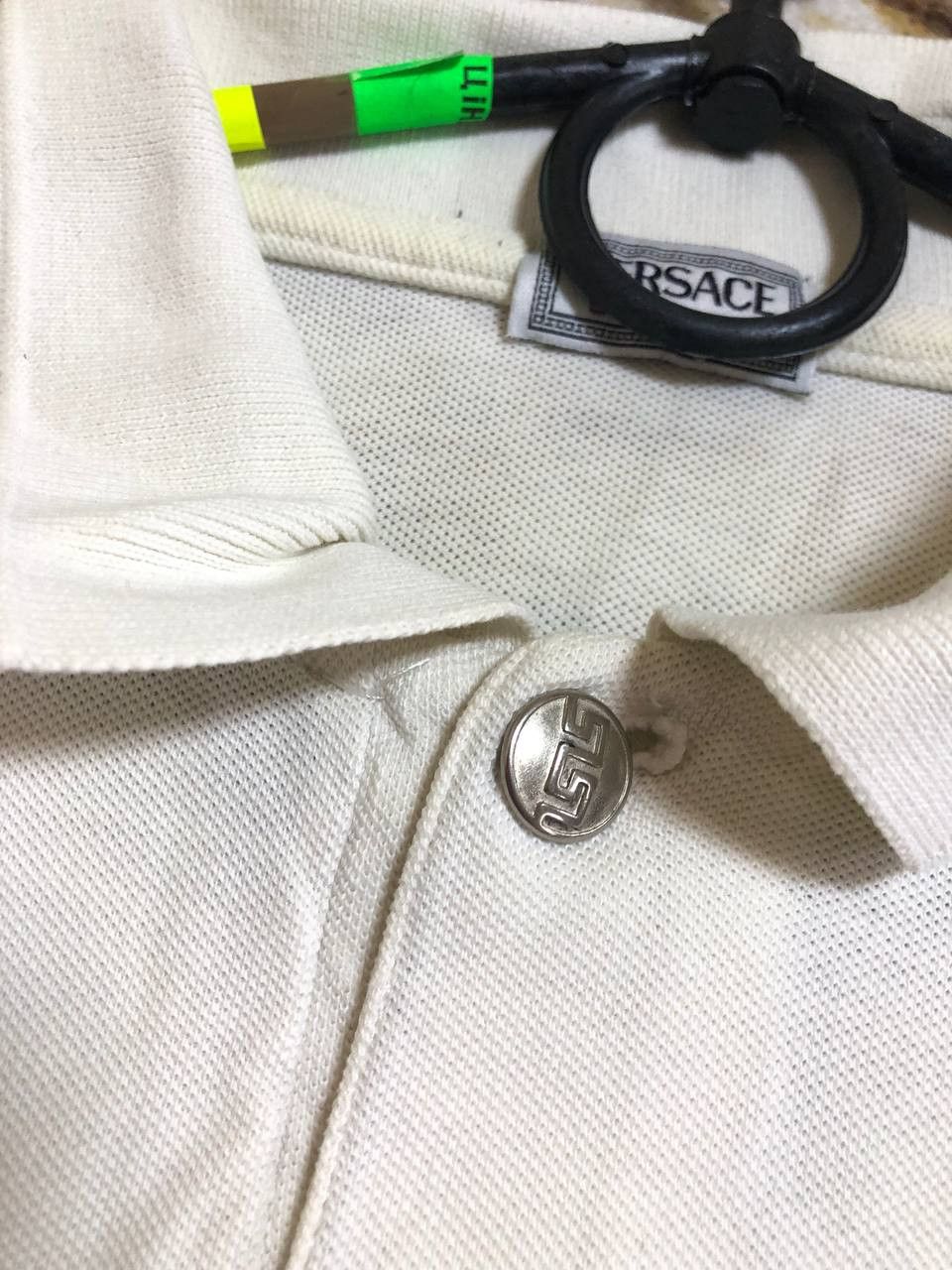 Versace Vintage Versace Sport Tennis White Tshirt polo Size US L / EU 52-54 / 3 - 11 Thumbnail