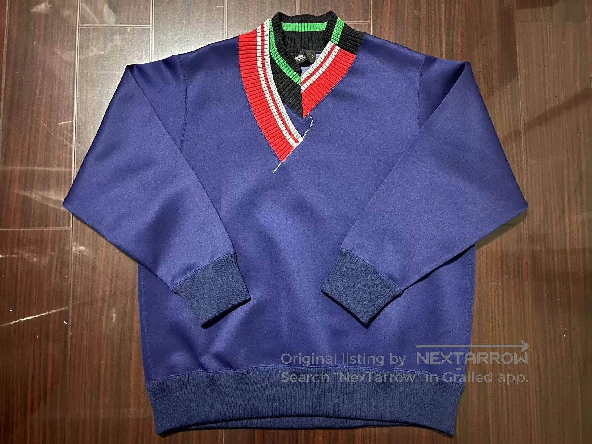 Sacai Kolor Irregular Knit Collar Space Cotton Sweatshirt. Size US M / EU 48-50 / 2 - 1 Thumbnail