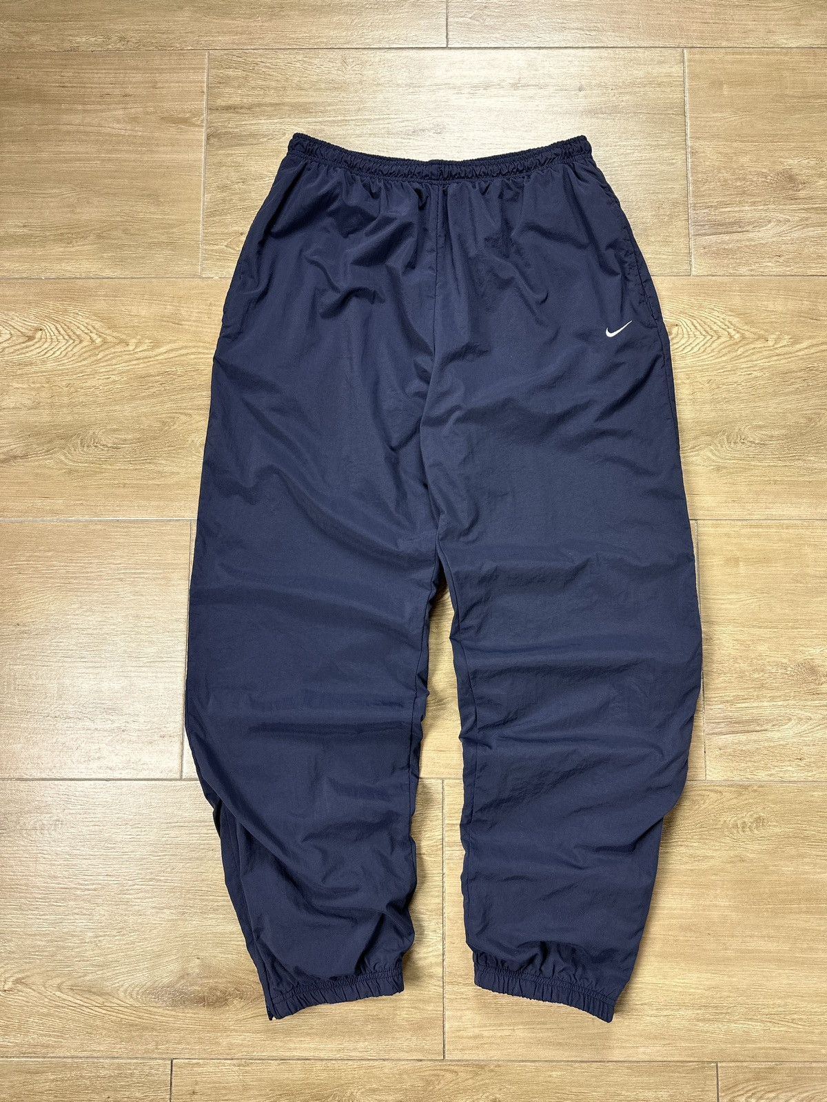 Nike × Vintage Vintage 90’s Nike Nylon Drill Baggy Track Pants Y2K Joggers Size US 34 / EU 50 - 1 Thumbnail